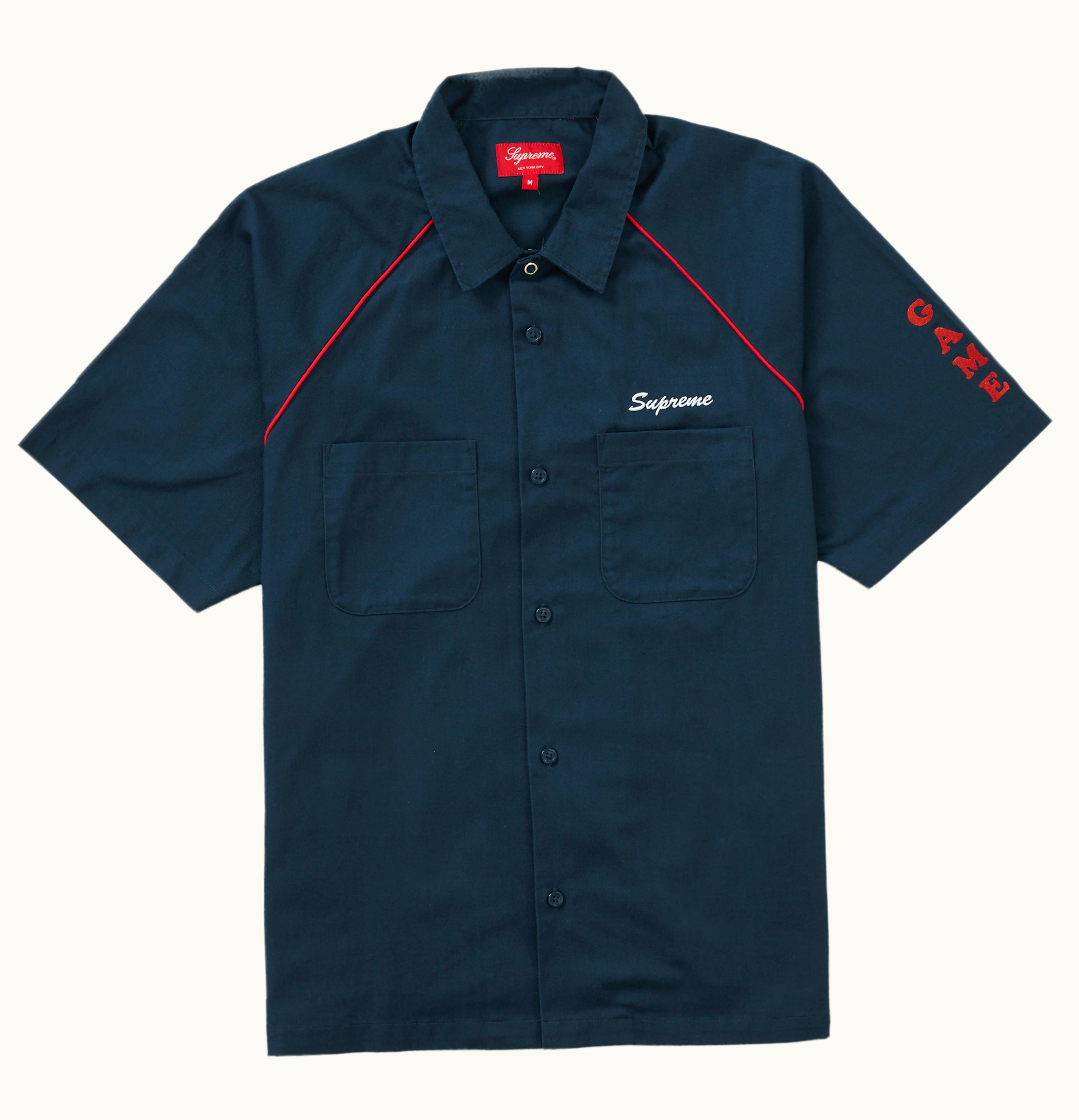 Supreme Supreme Fuck Everything S S Work Shirt Light Navy