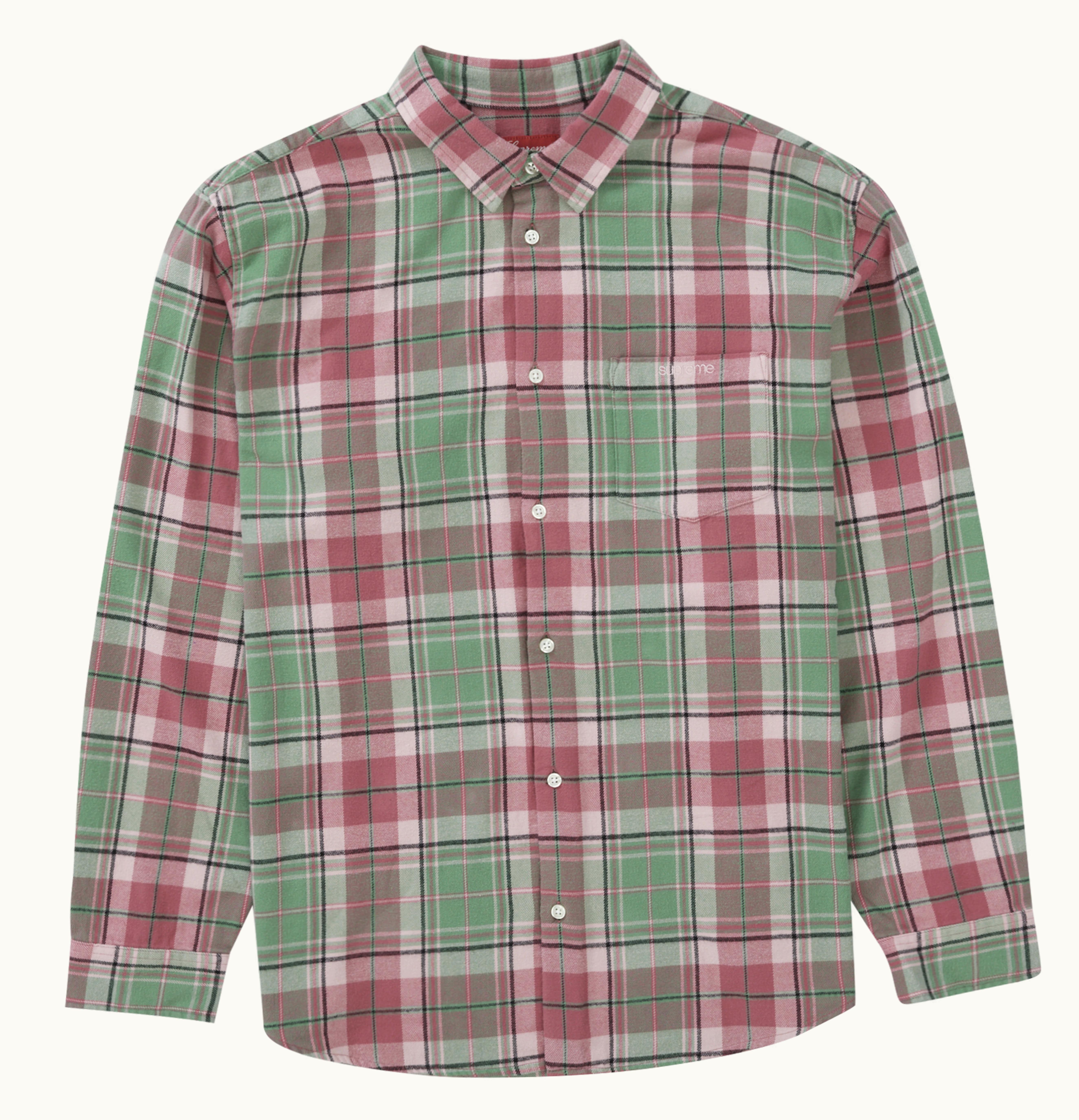Supreme Supreme Plaid Flannel Shirt FW22 Pink