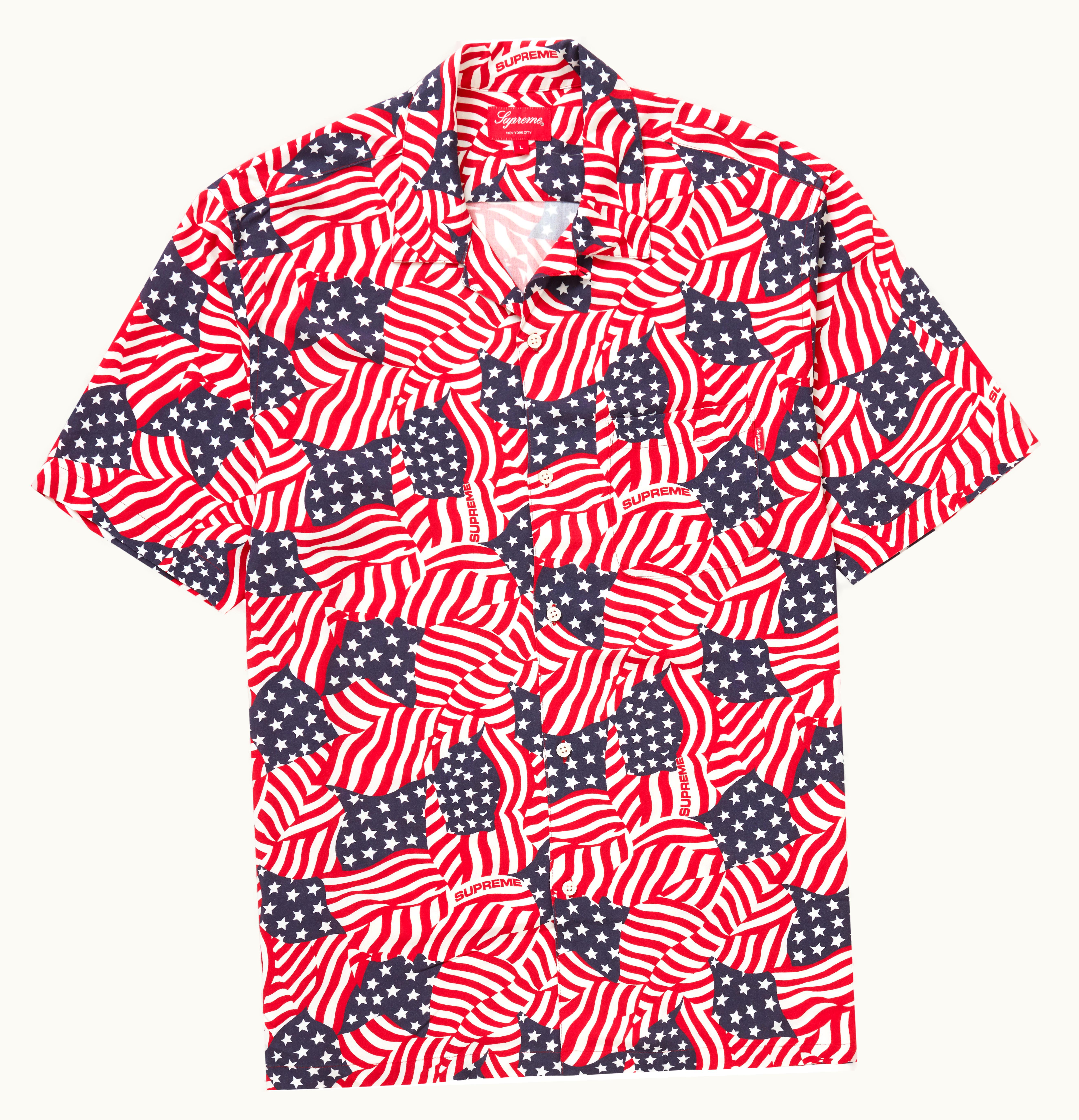 Supreme Supreme Flags Rayon S S Shirt Flags