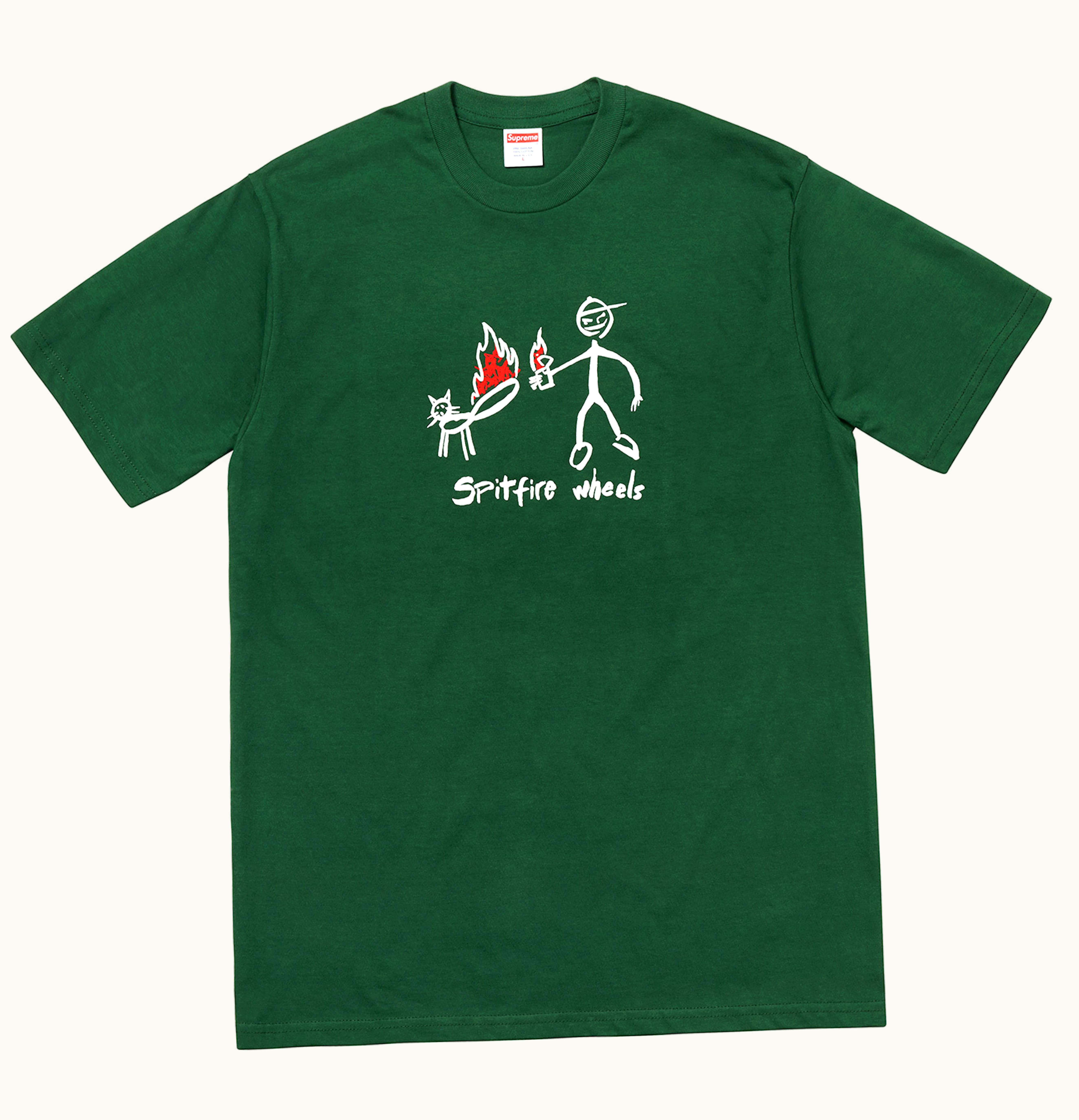 Supreme Supreme Spitfire Cat T Shirt Dark Green