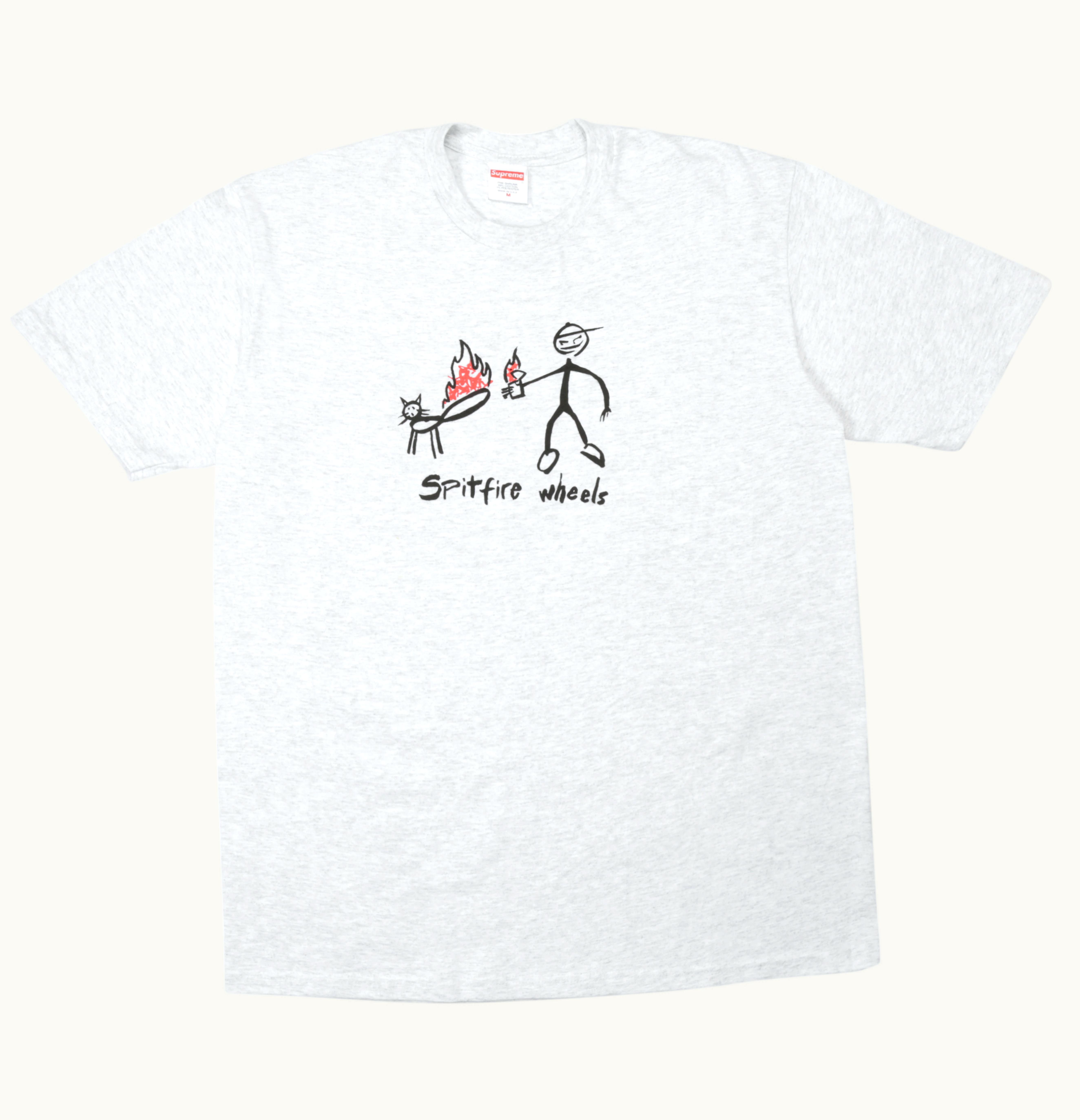 Supreme Supreme Spitfire Cat T Shirt Ash Grey