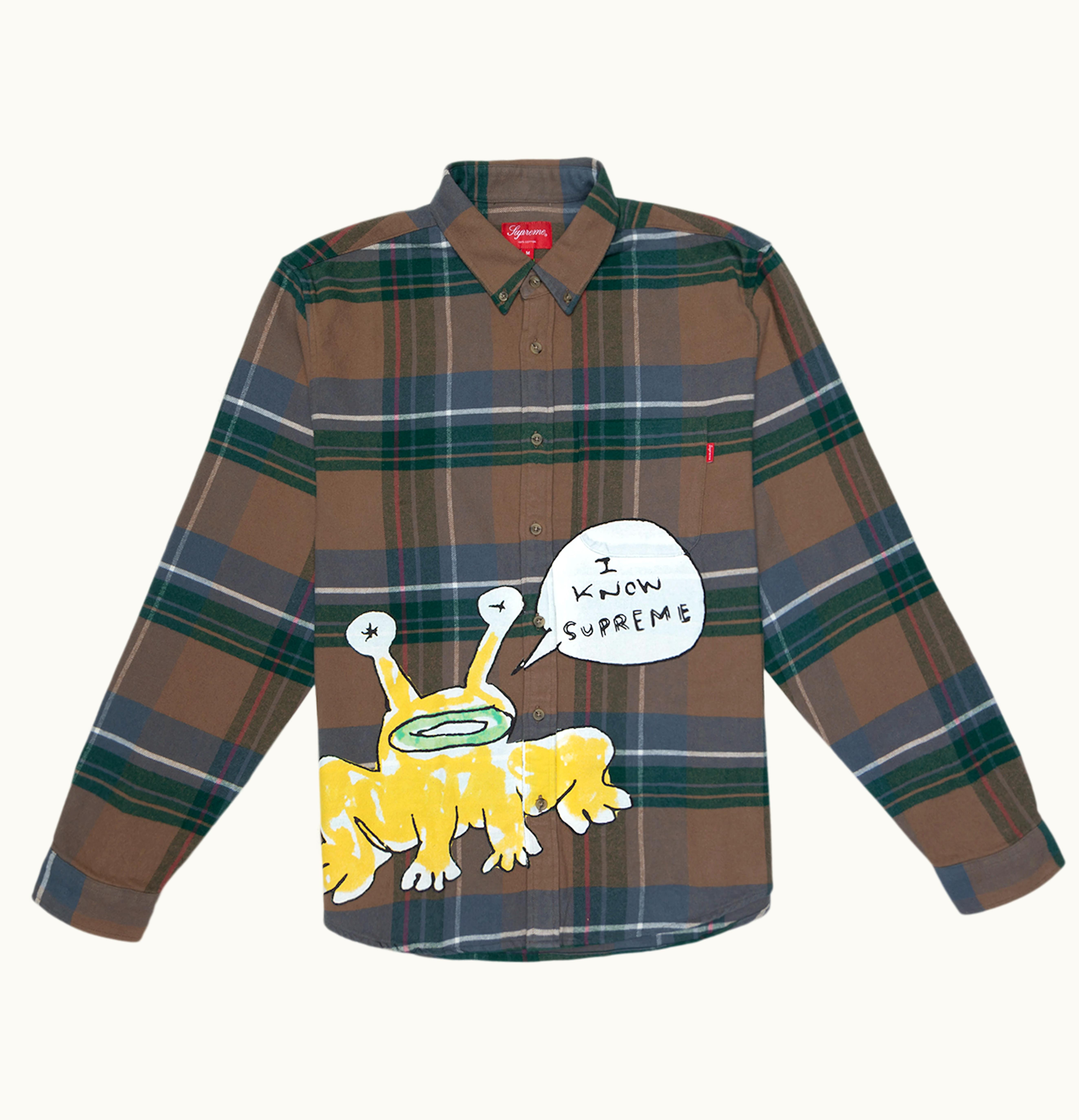 Supreme Supreme Daniel Johnston Plaid Shirt Tan