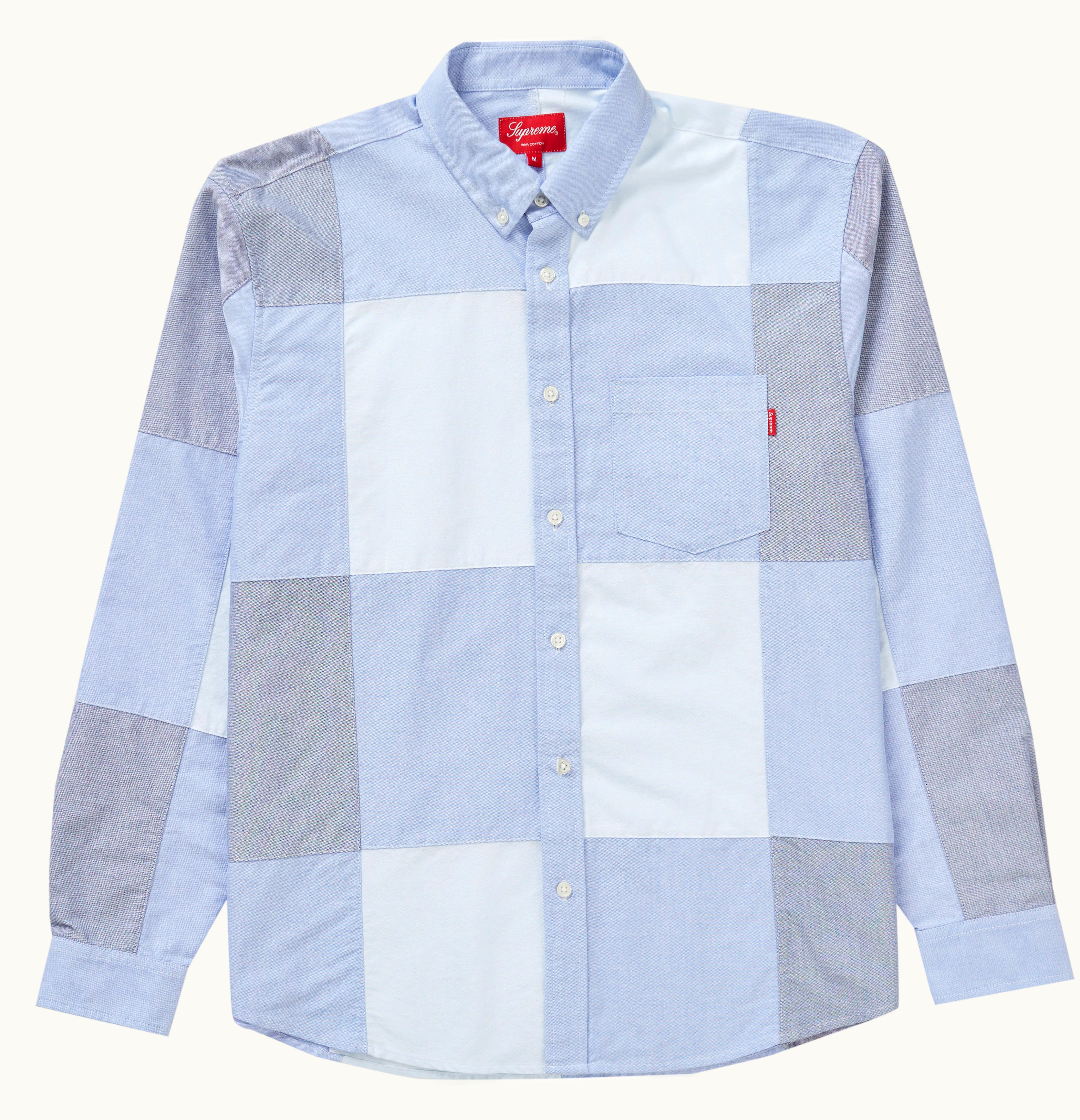 Supreme Supreme Patchwork Oxford Shirt Blue