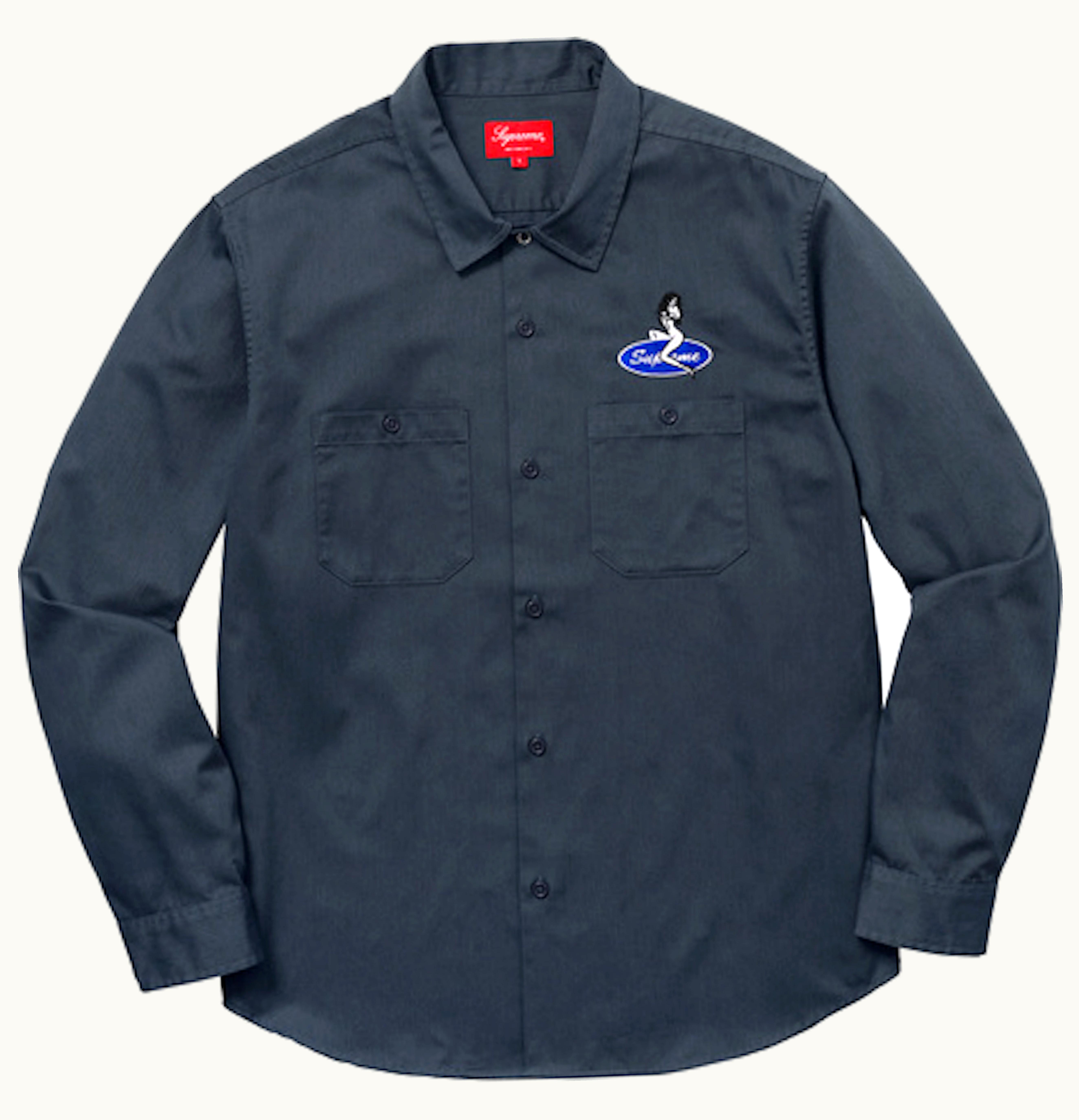 Supreme Supreme Pin Up Work Shirt Light Navy