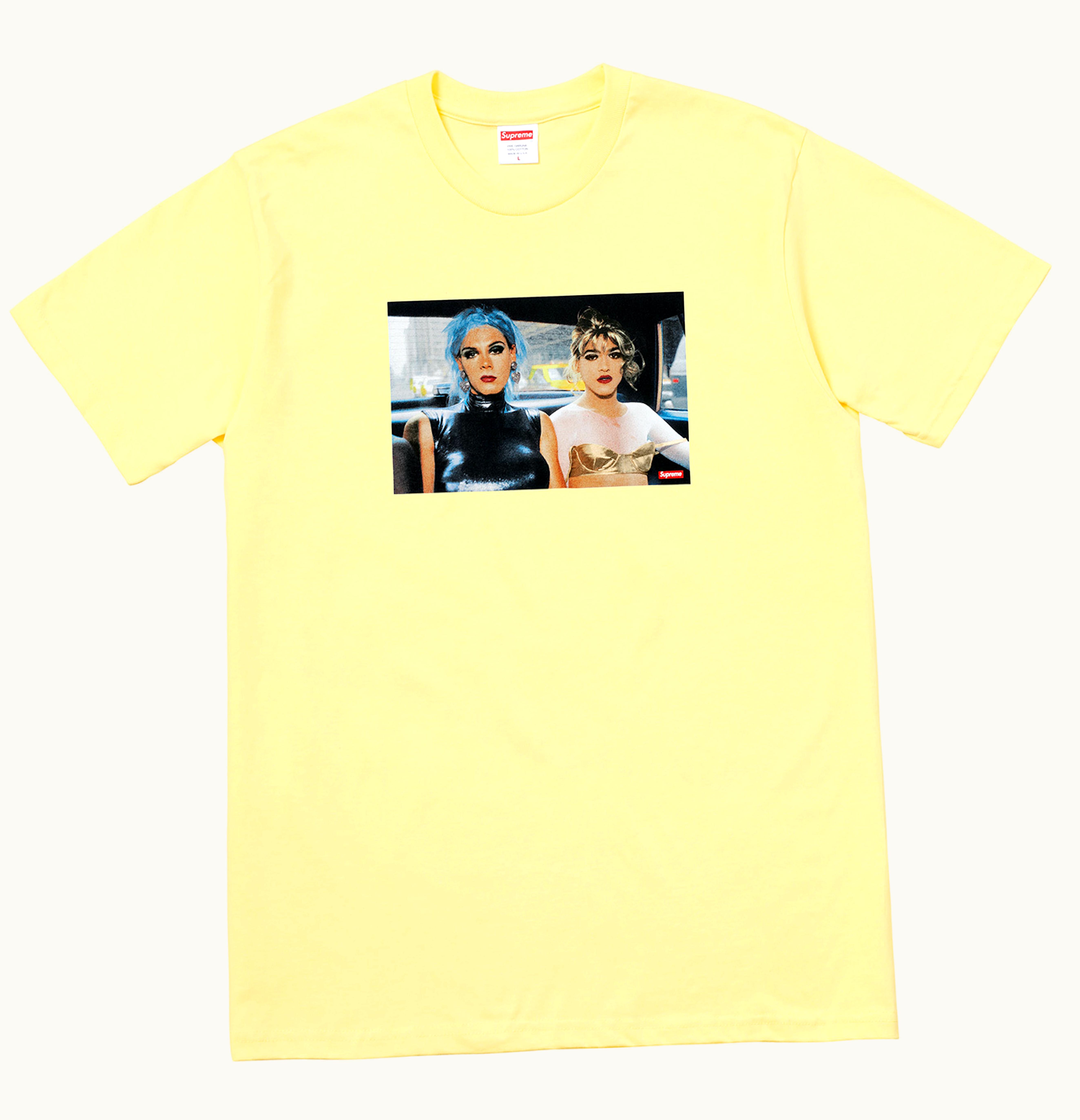 Supreme Supreme Nan GoldinSupreme Misty and Jimmy Paulette Tee Pale Yellow