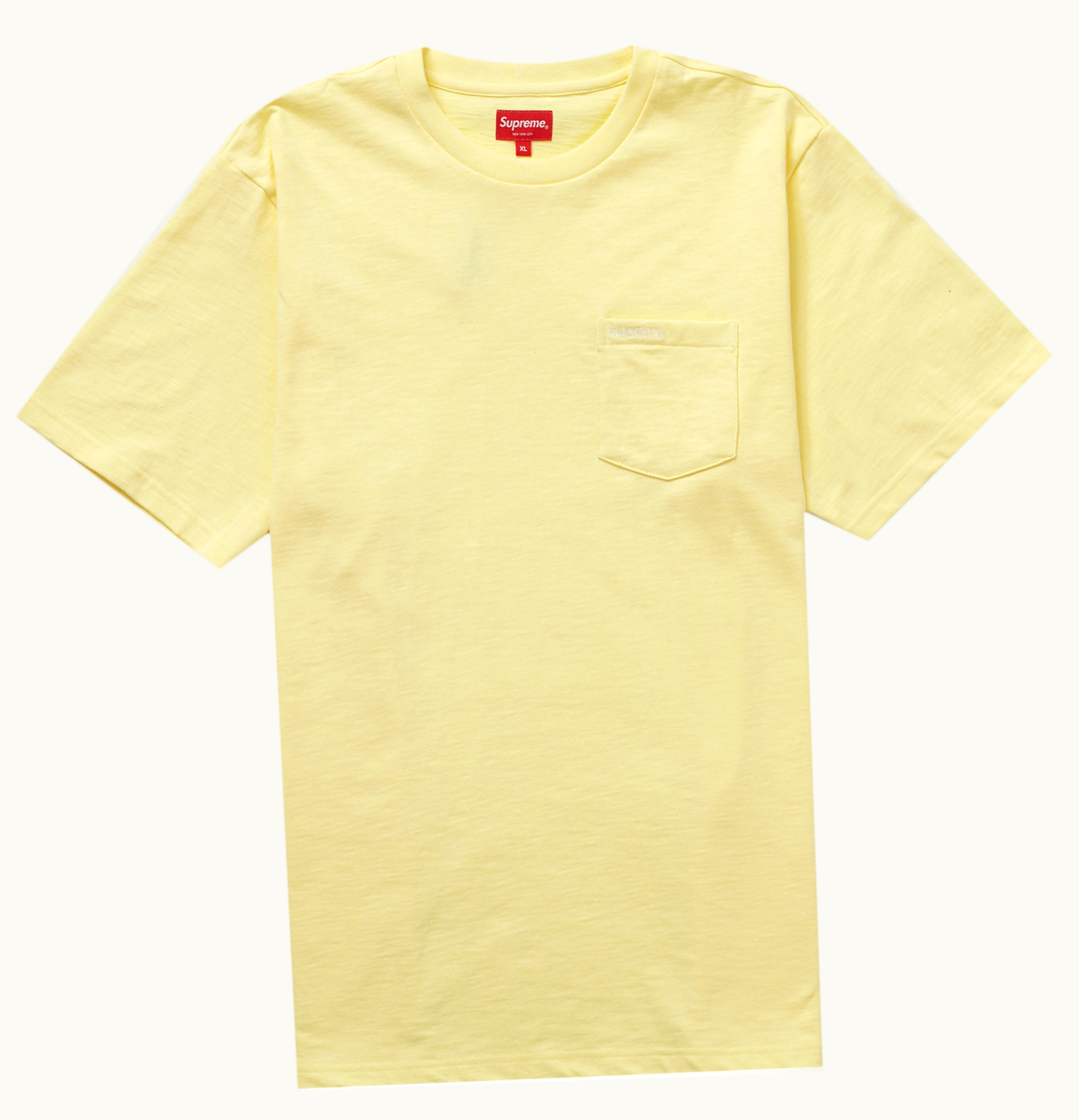 Supreme Supreme S S Pocket Tee FW22 Pale Yellow