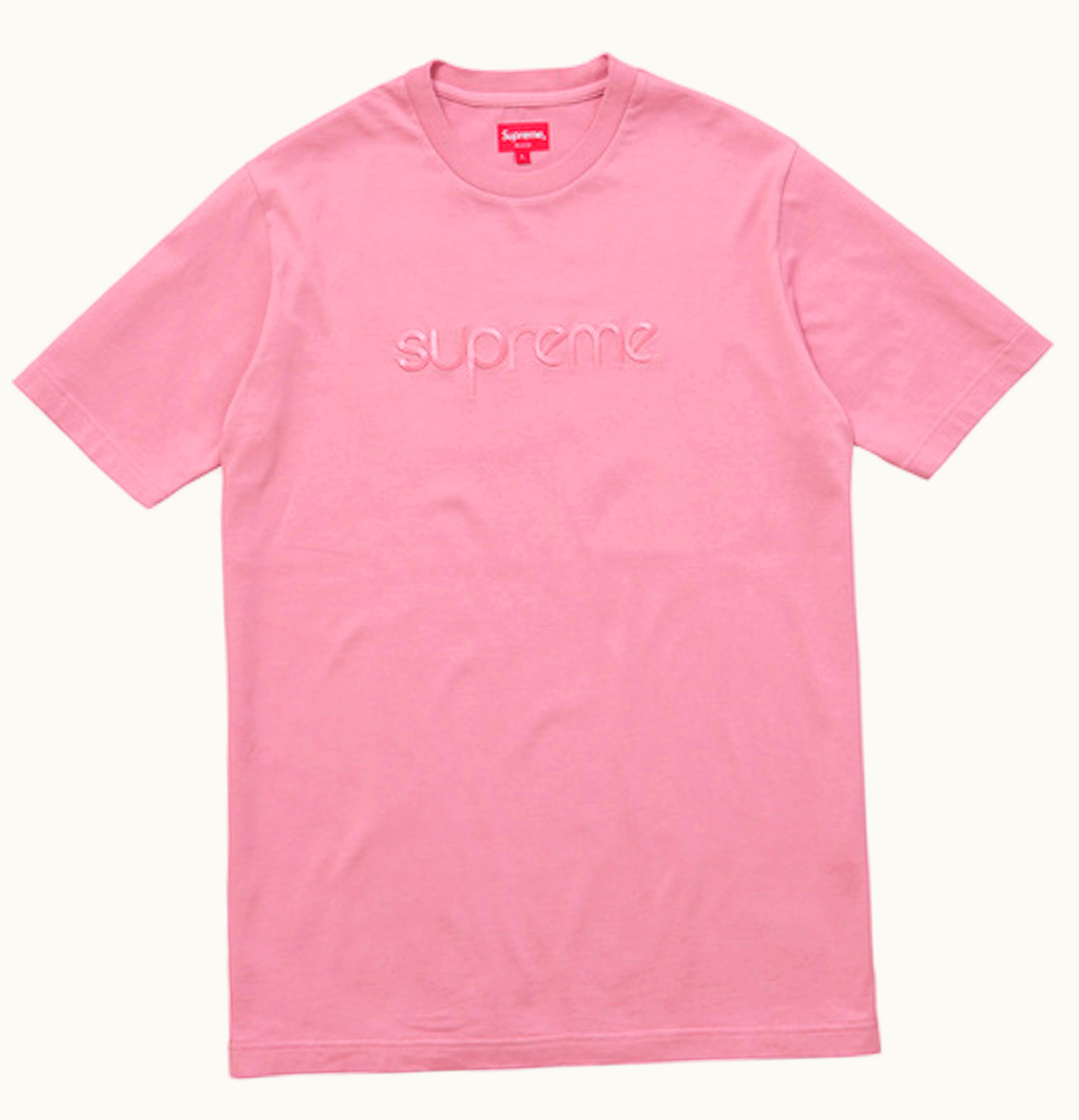 Supreme Supreme Tonal Embroidered Tee Dusty Pink