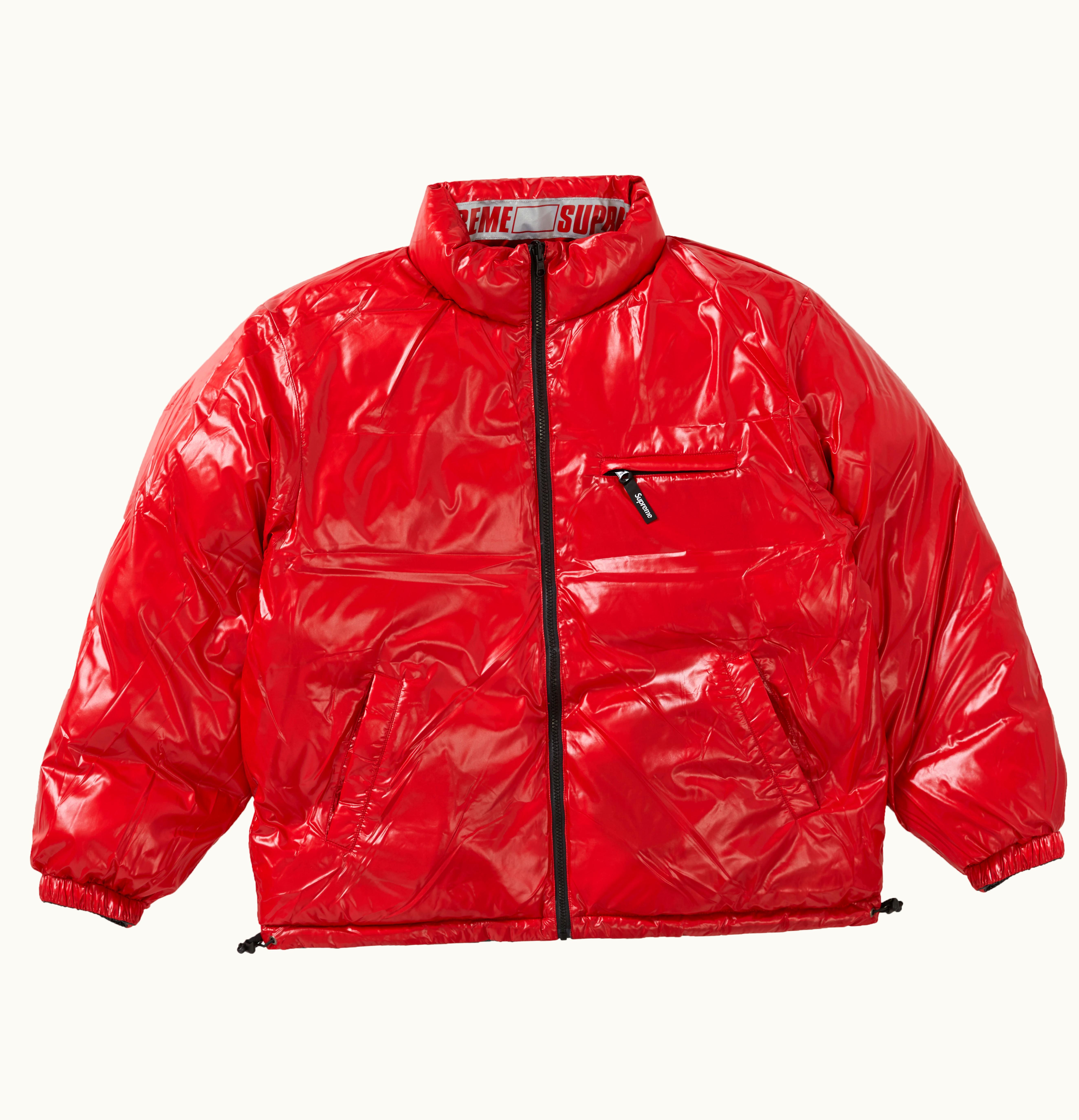 Supreme Supreme Shiny Reversible Puffy Jacket Red
