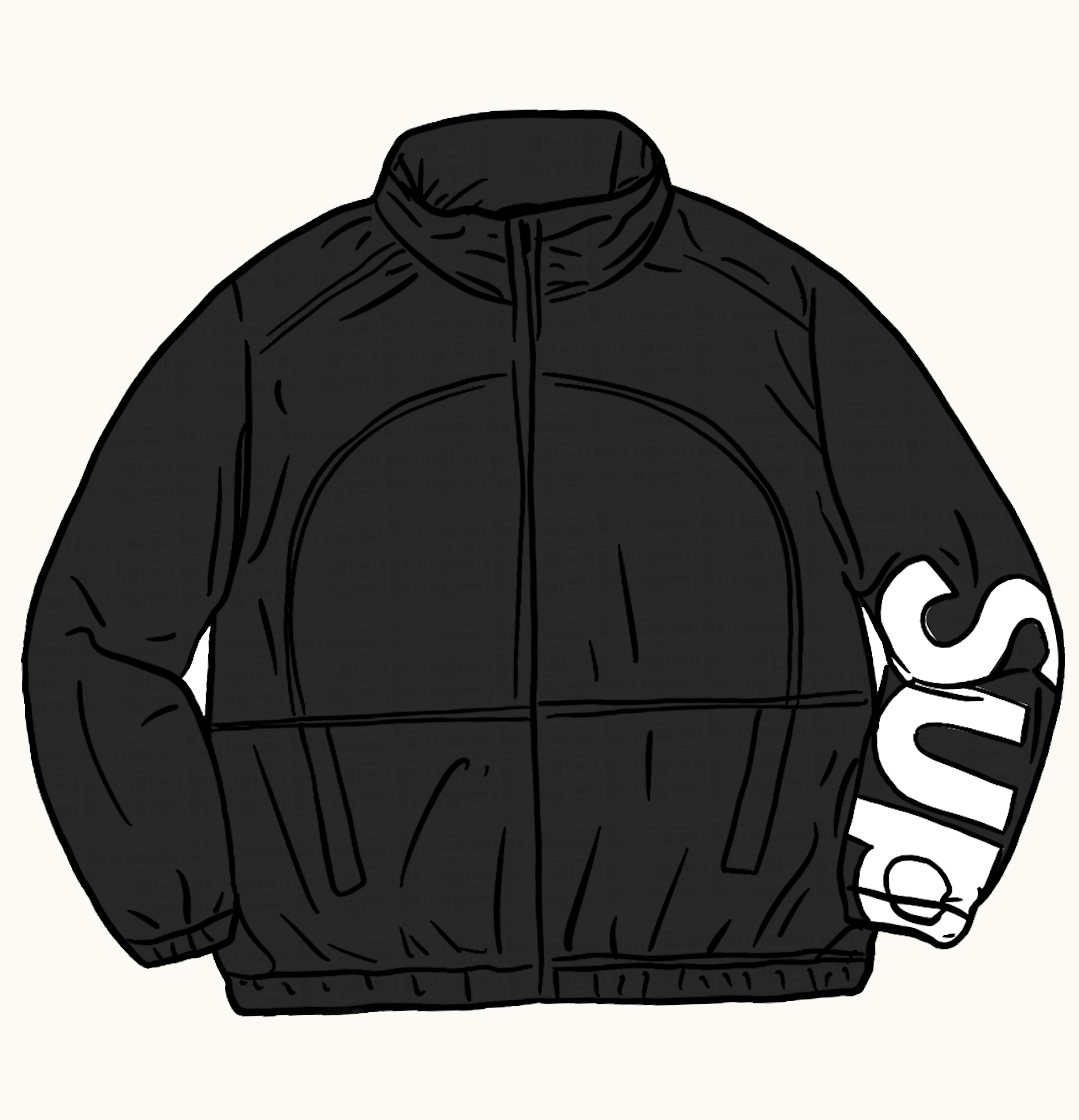 Supreme Supreme Spellout Track Jacket Black