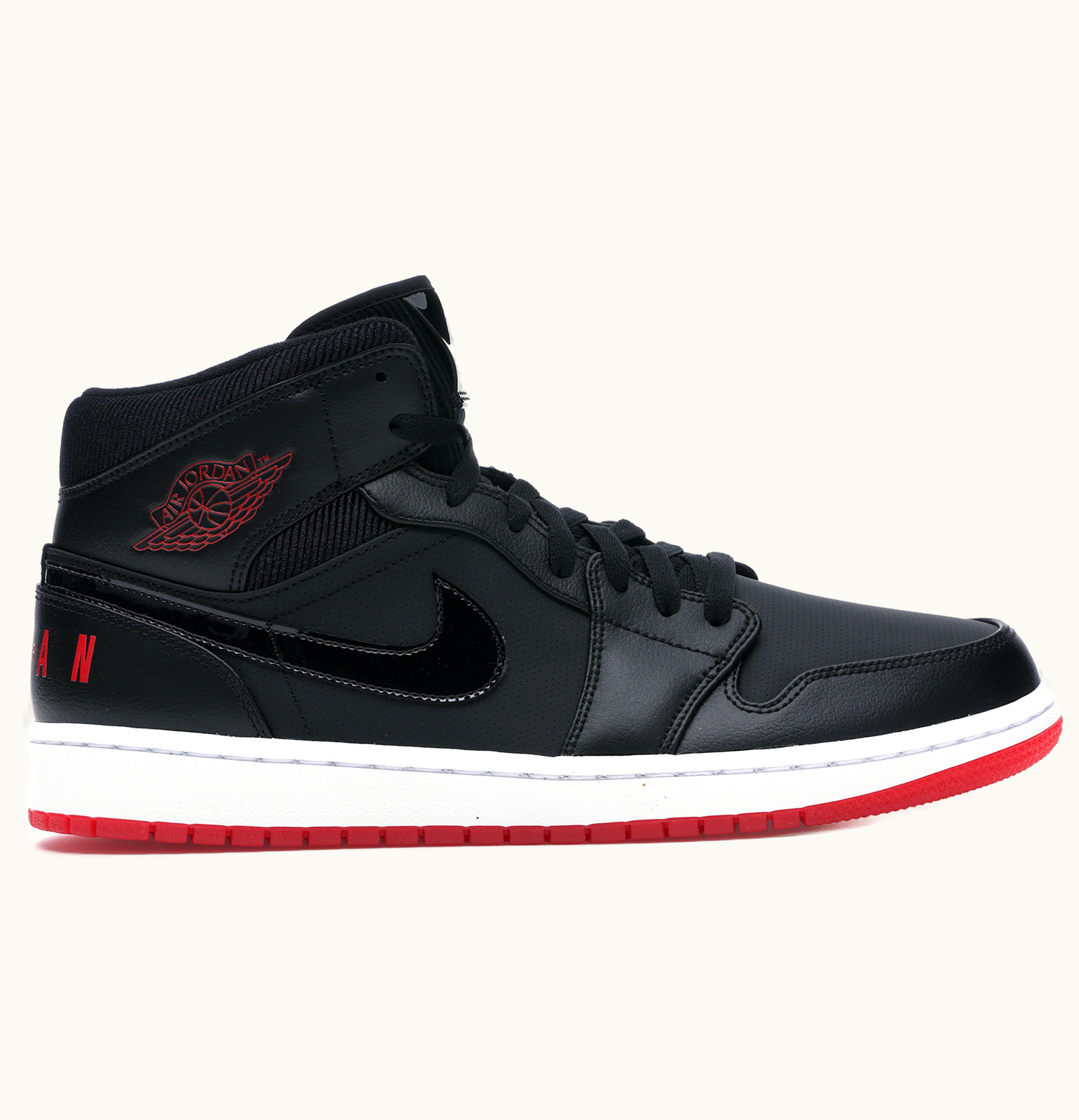 Jordan Air Jordan 1 Mid Black University Red