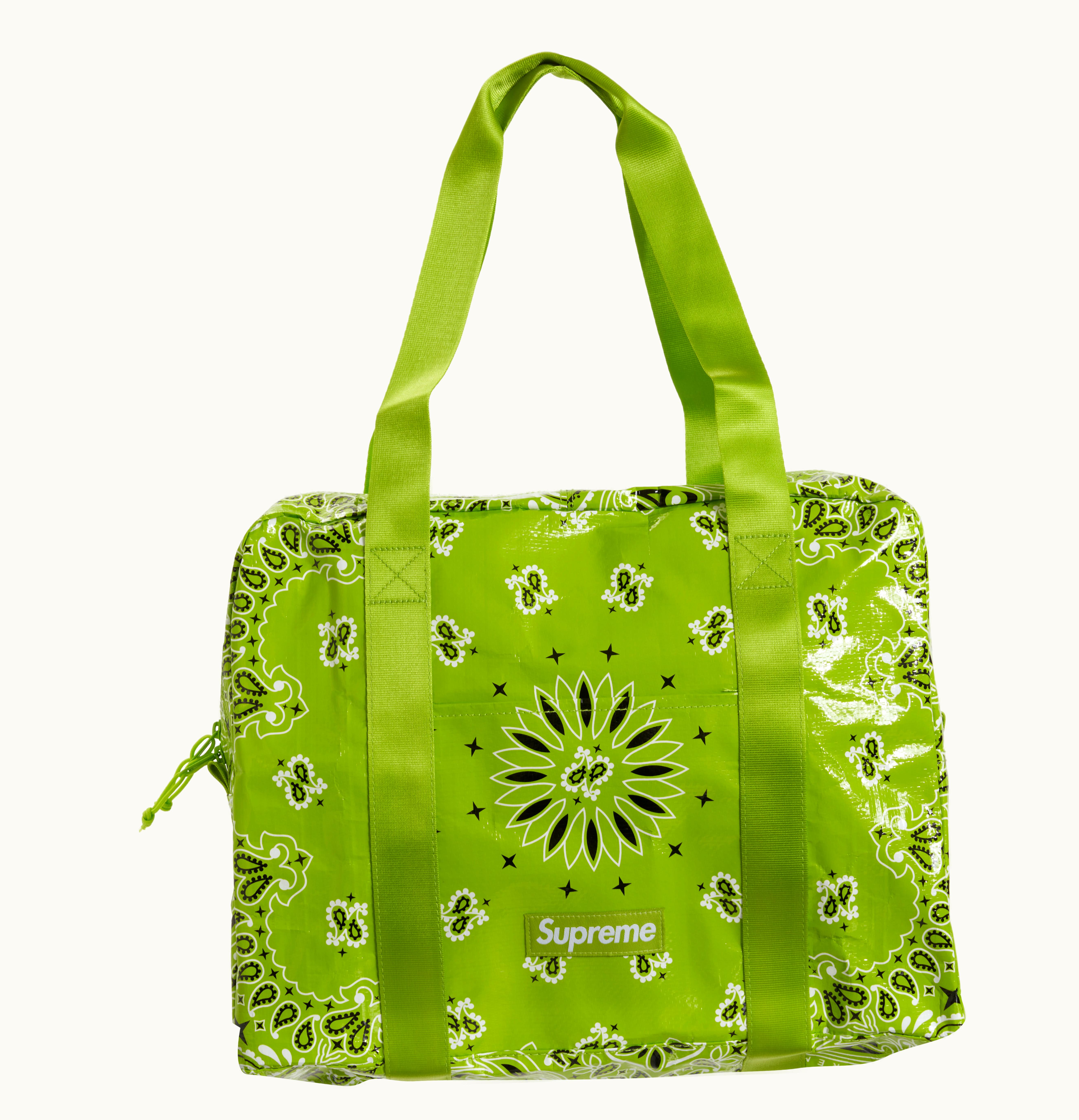 Supreme Supreme Bandana Tarp Small Duffle Bag Bright Green