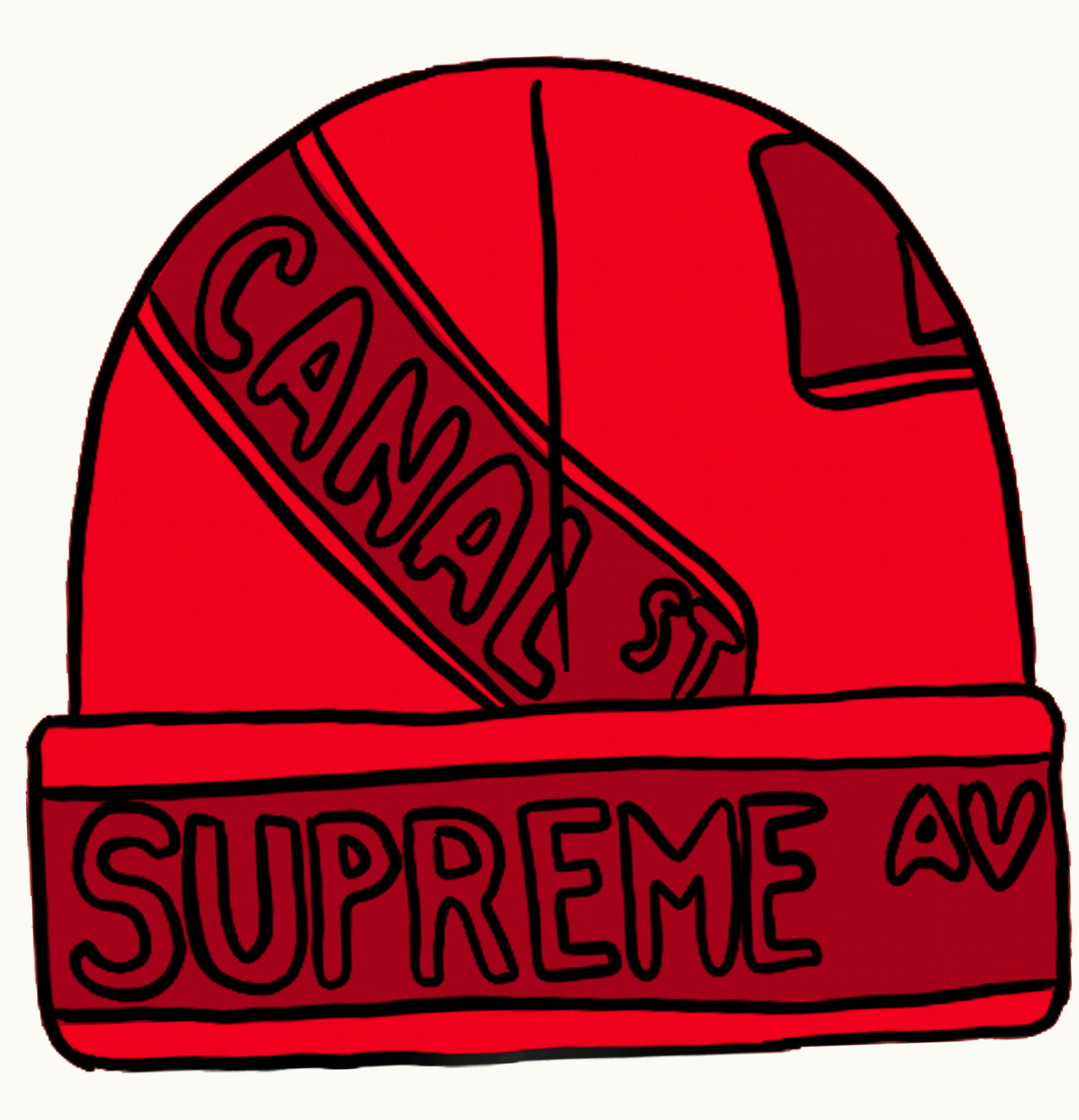 Supreme Supreme Street Signs Beanie Red
