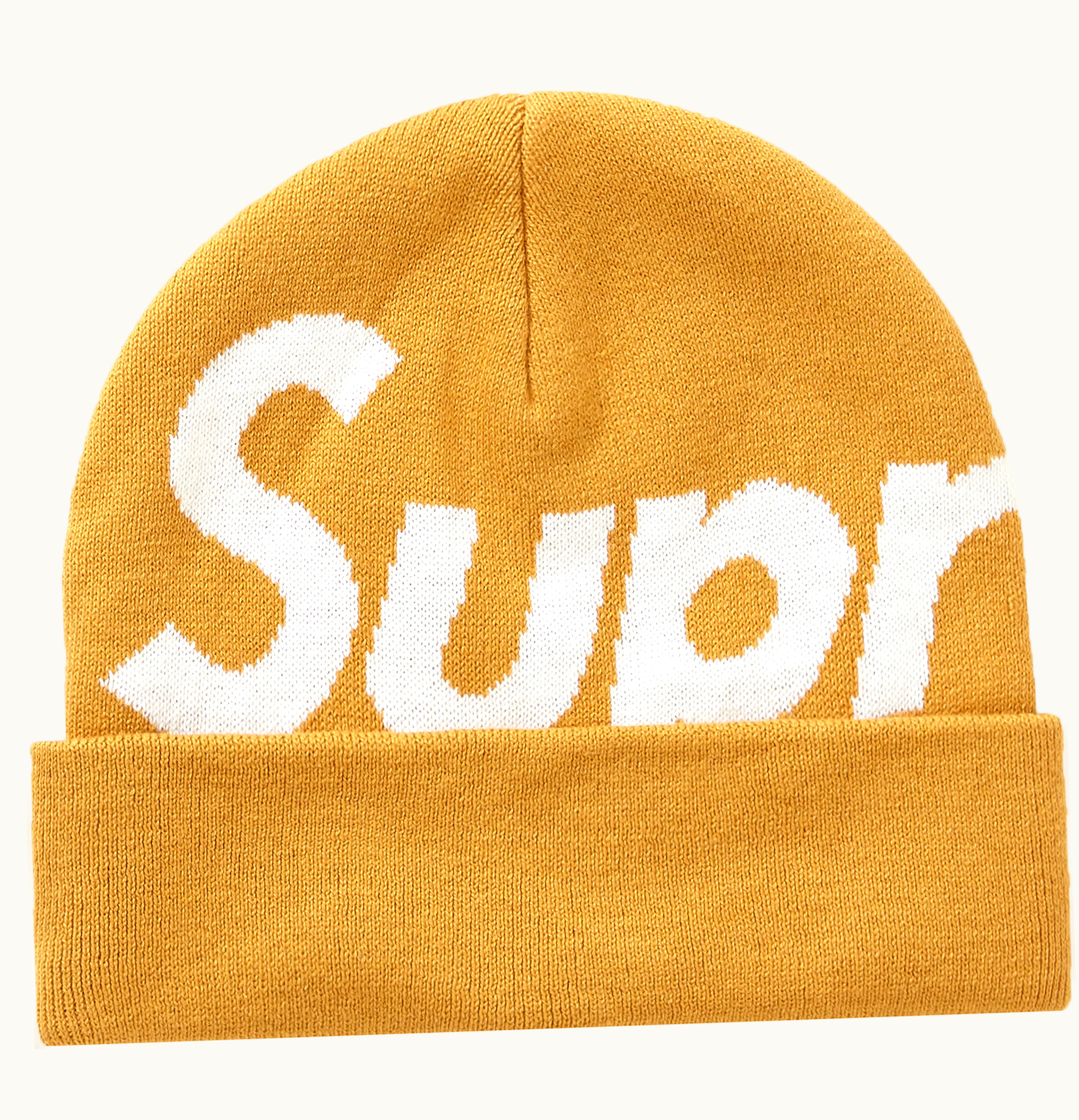 Supreme Supreme Big Logo Beanie FW19 Dark Gold