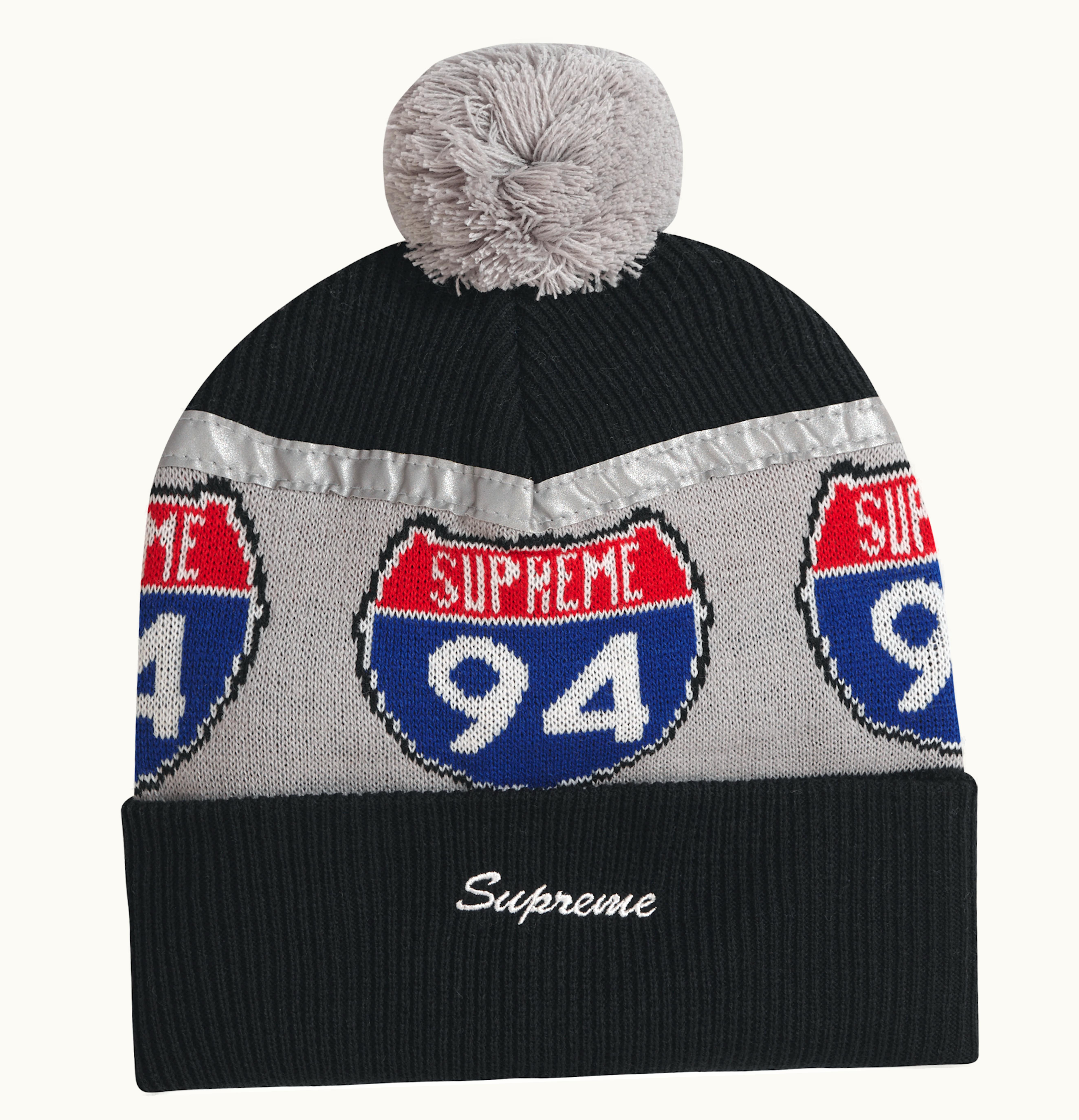 Supreme Supreme Interstate Reflective Beanie Black