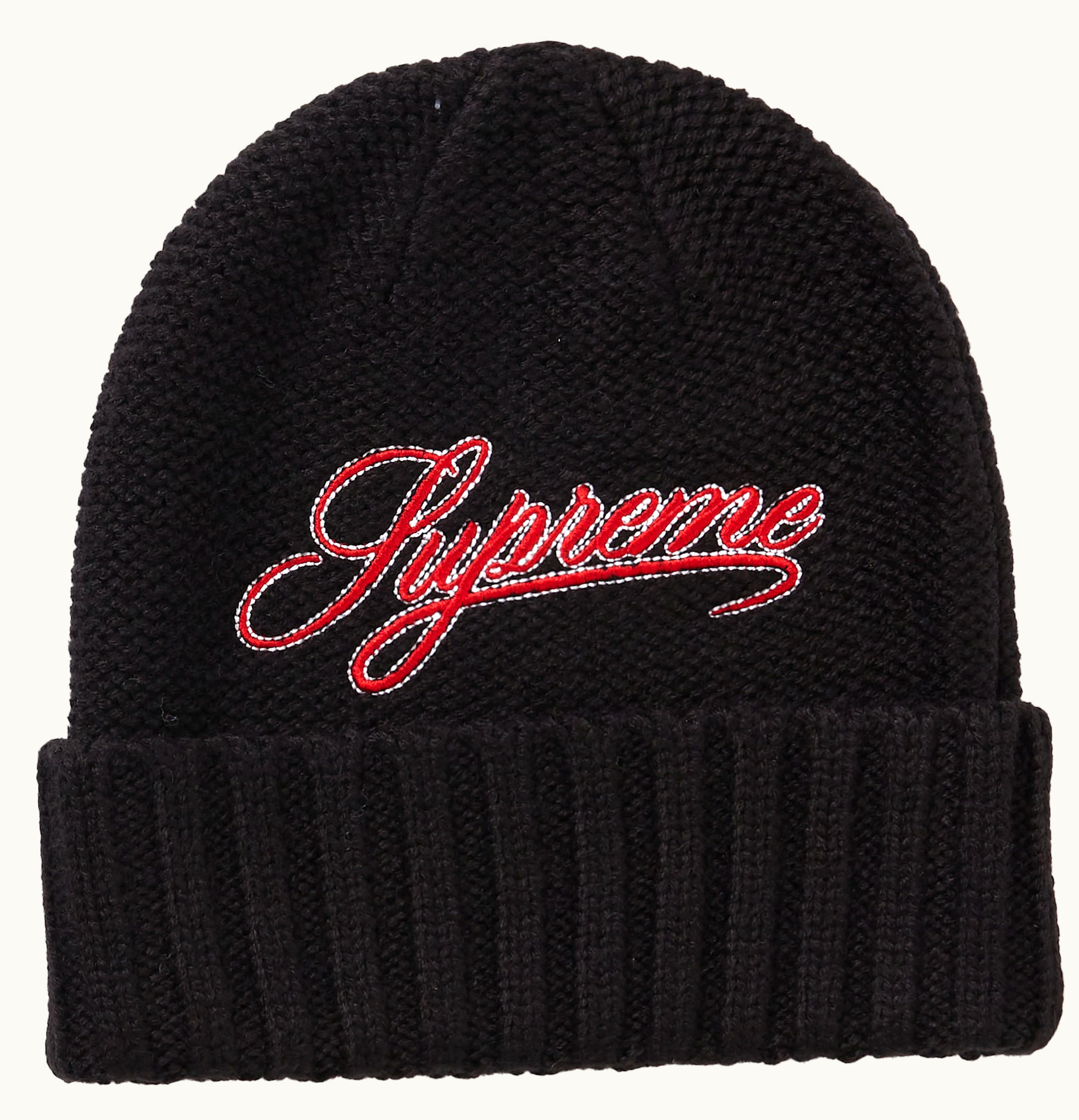 Supreme Supreme Script Logo Beanie Black