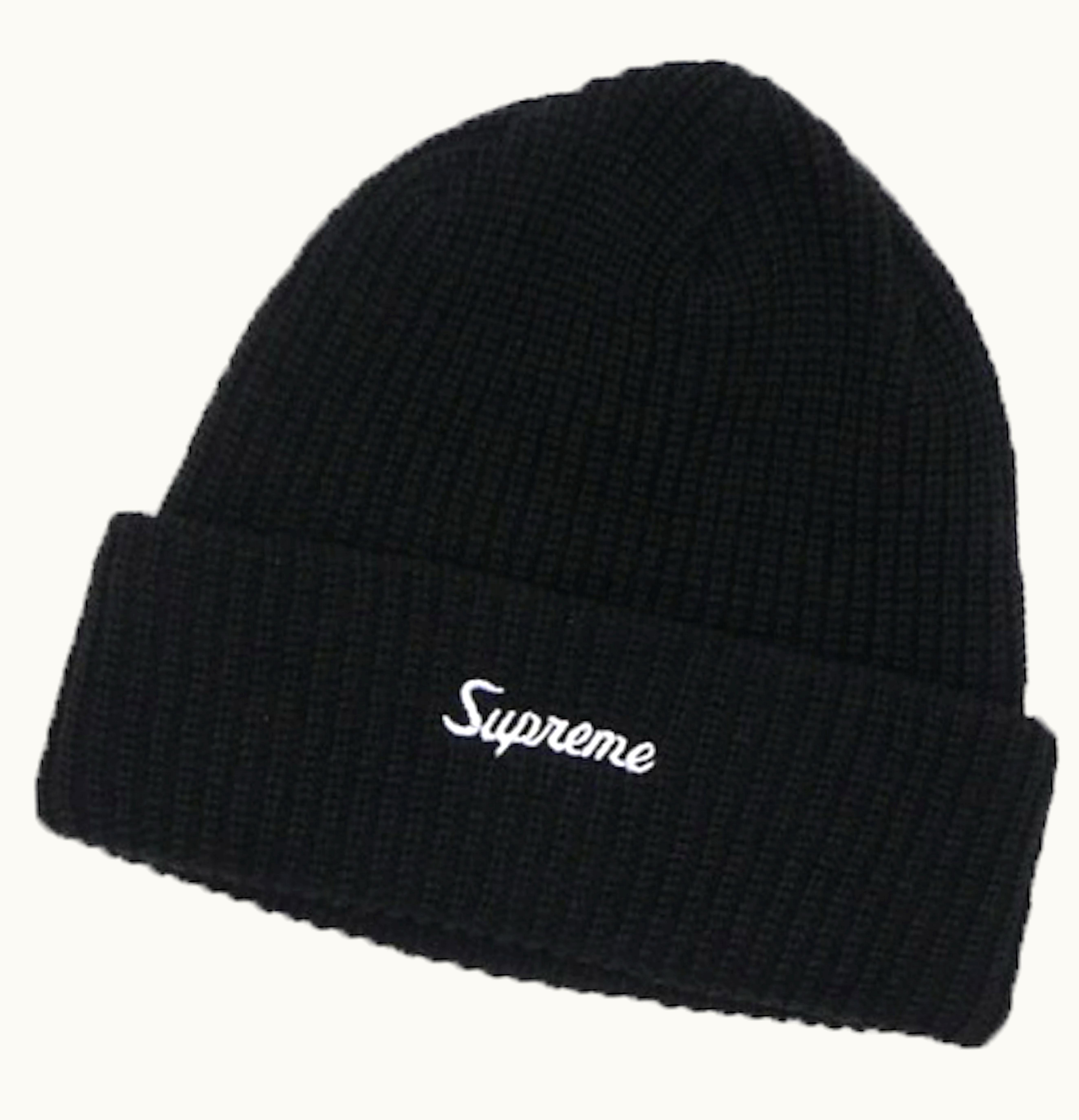 Supreme Supreme Loose Gauge Beanie Black White