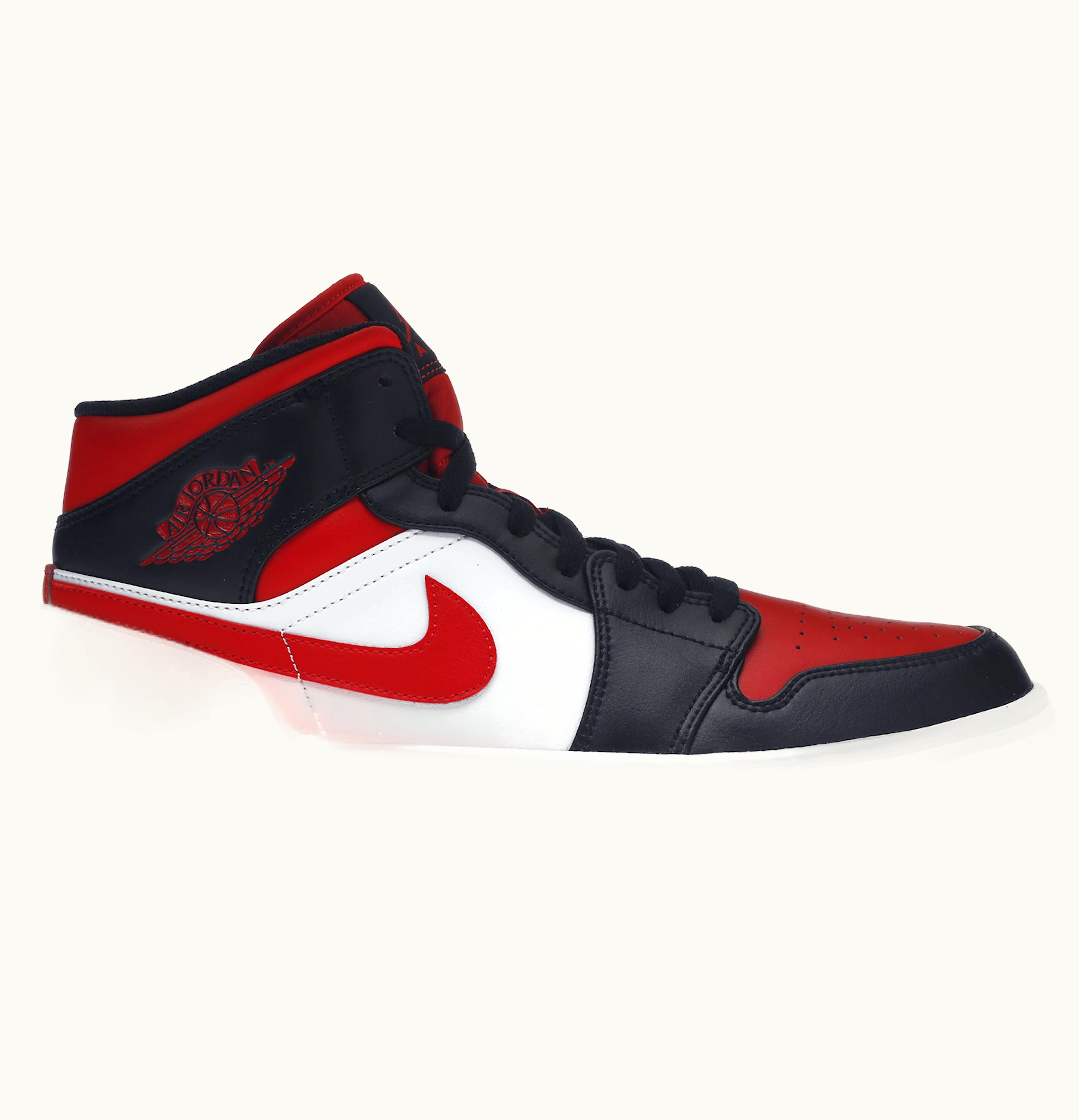 Jordan Air Jordan 1 Mid White Black Red 2022