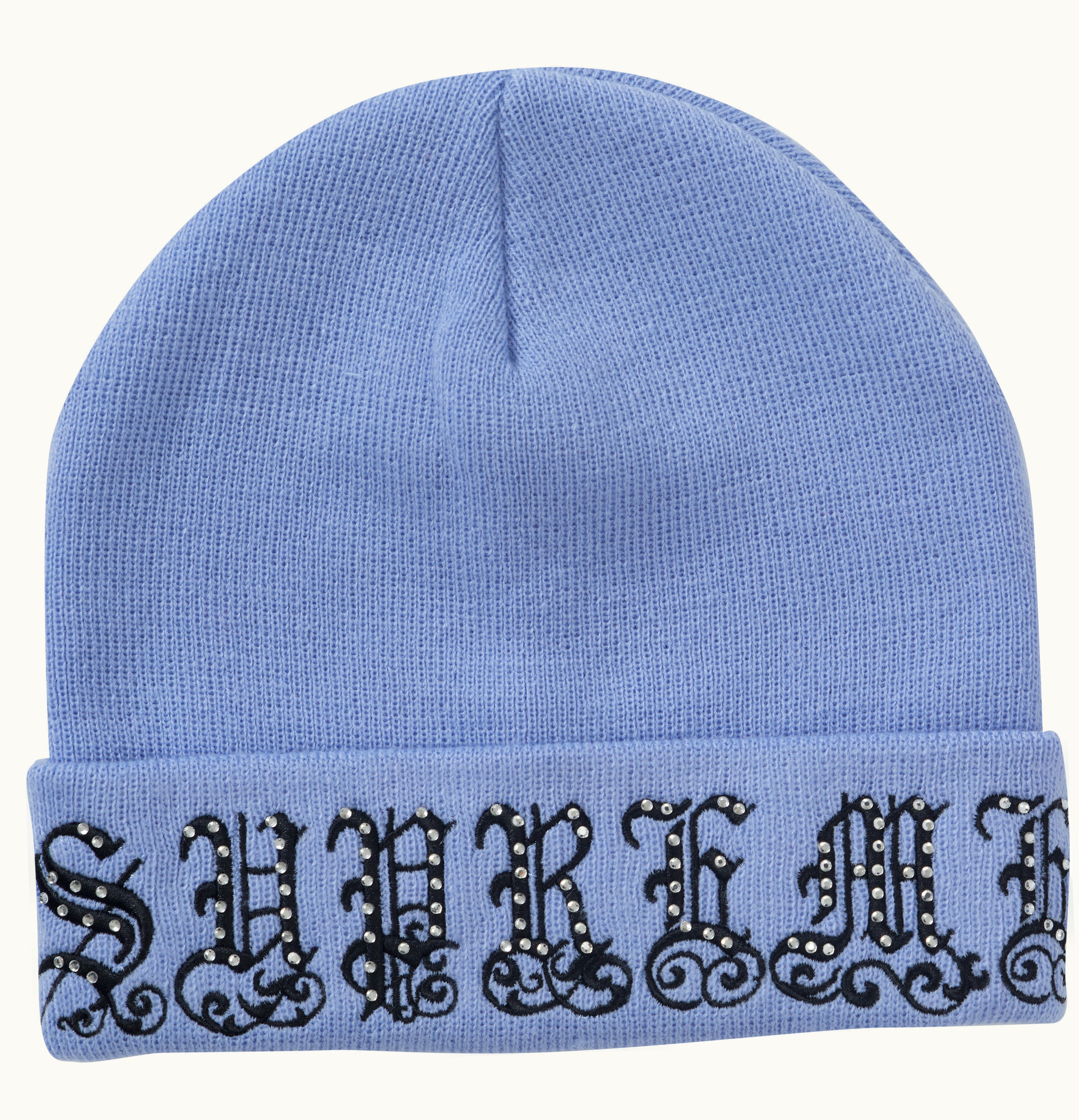 Supreme Supreme Old English Rhinestone Beanie Light Slate