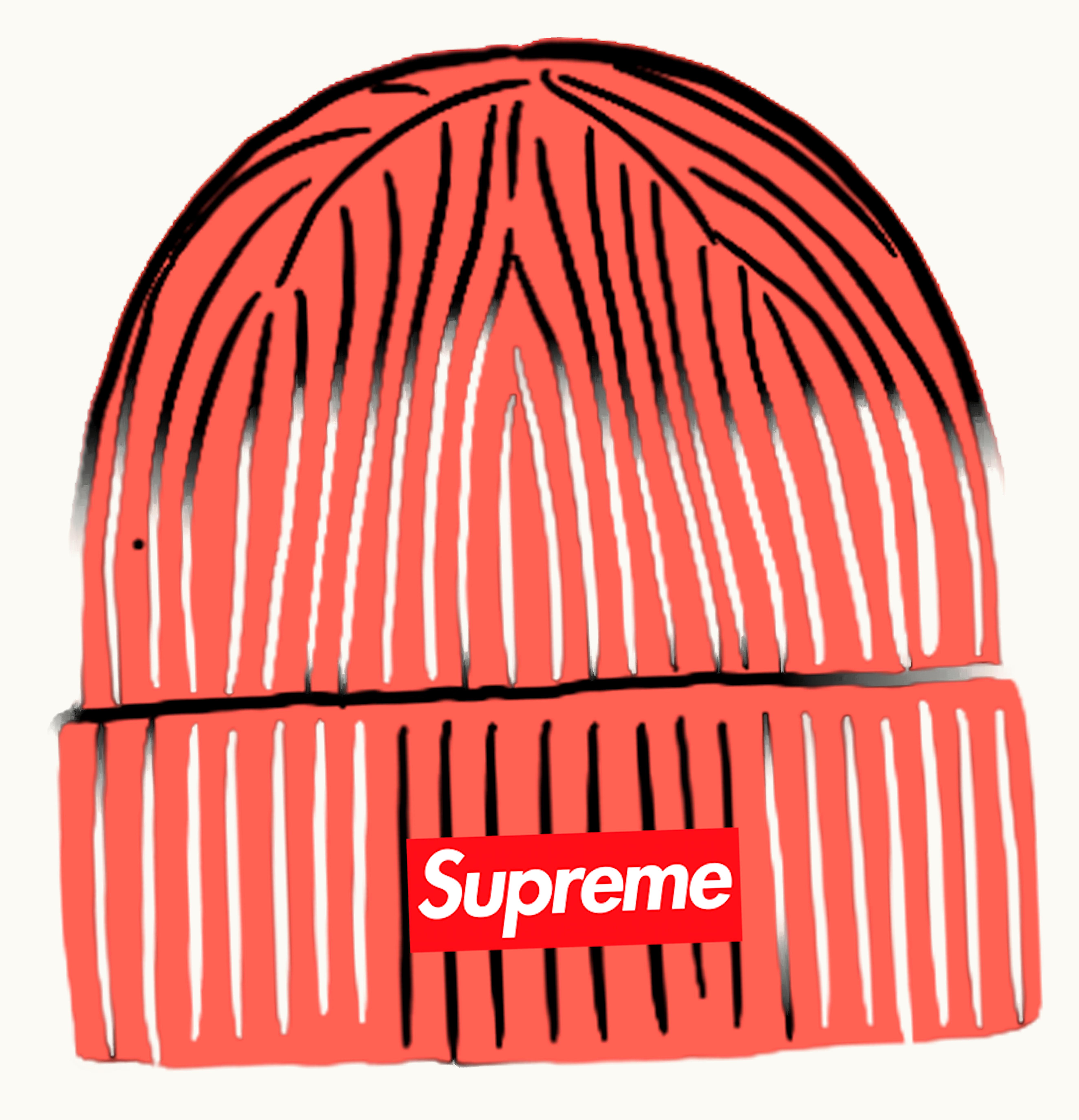 Supreme Supreme Overdyed Beanie Coral