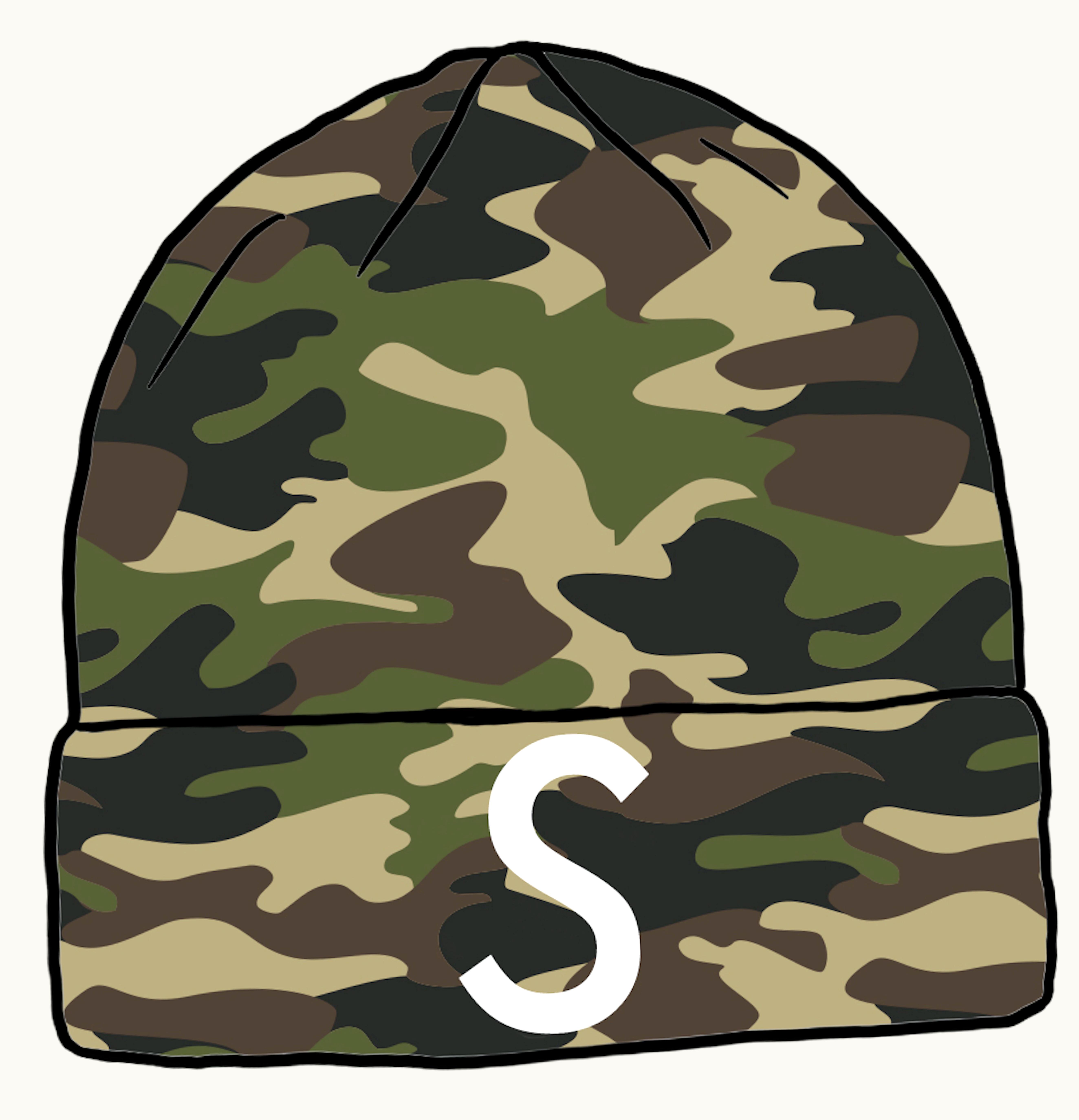 Supreme Supreme New Era Swarovski S Logo Beanie Woodland Camo