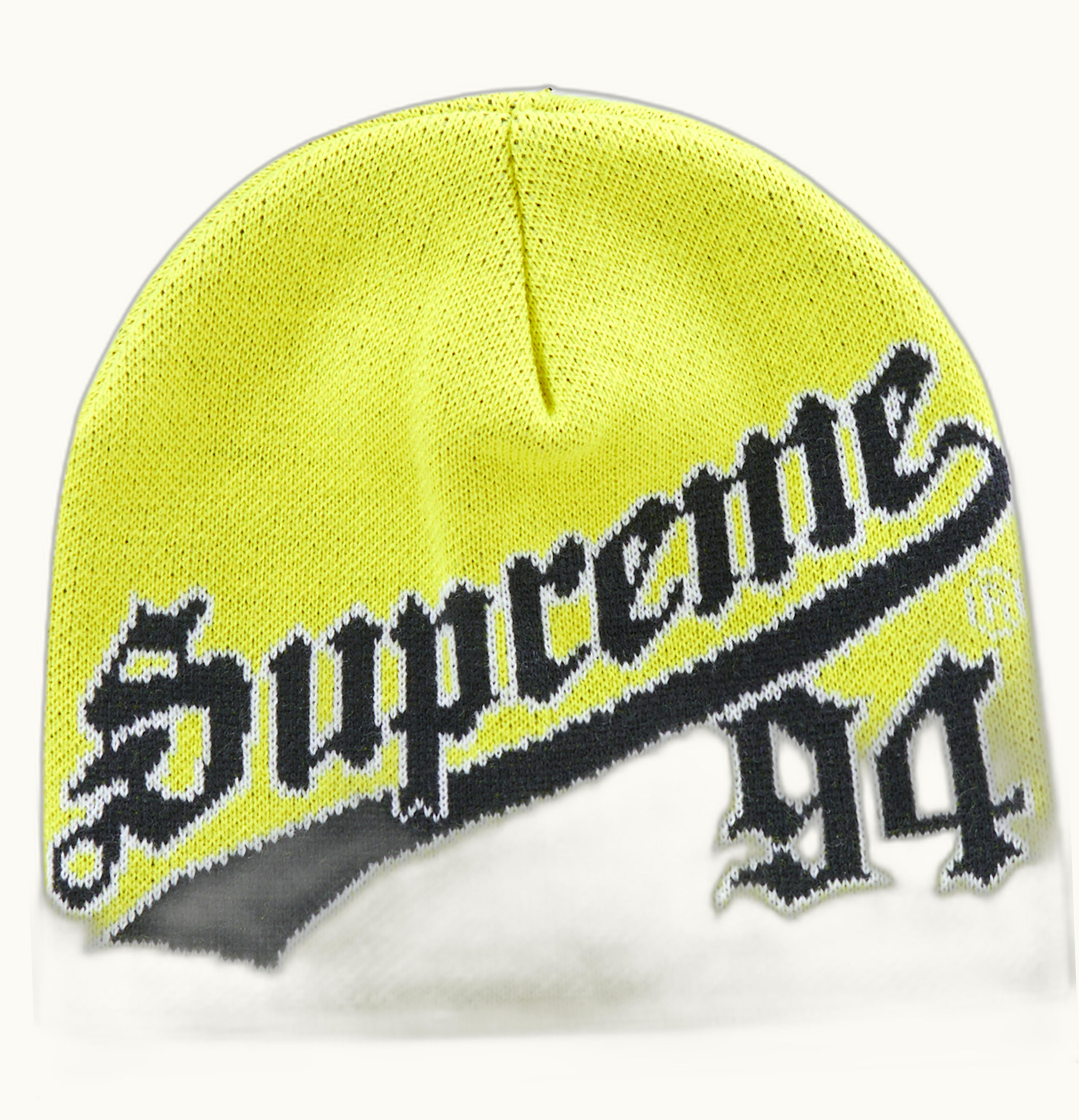 Supreme Supreme New Era Script Beanie FW22 Yellow