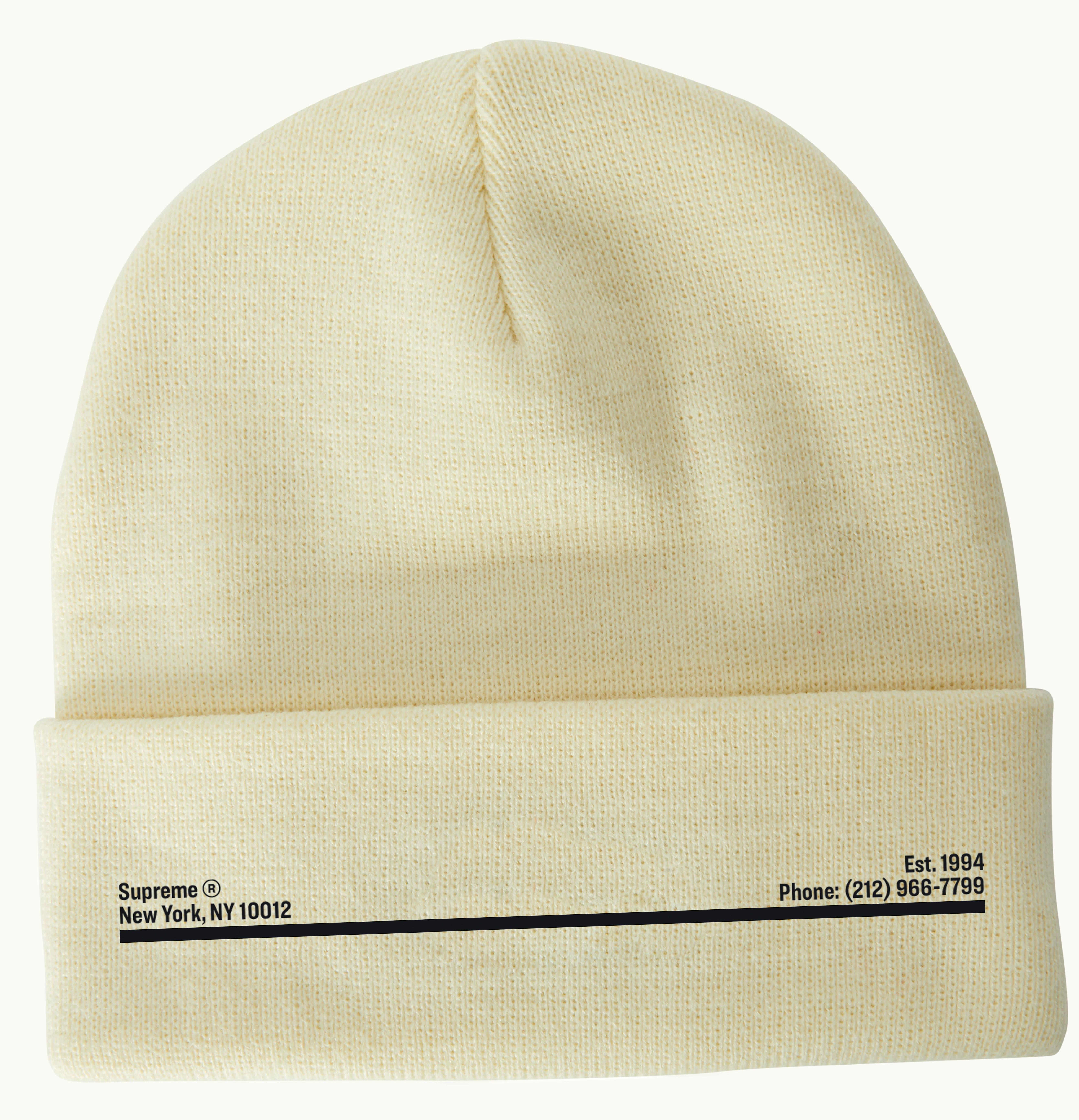 Supreme Supreme New Era Shop Beanie Natural New York City