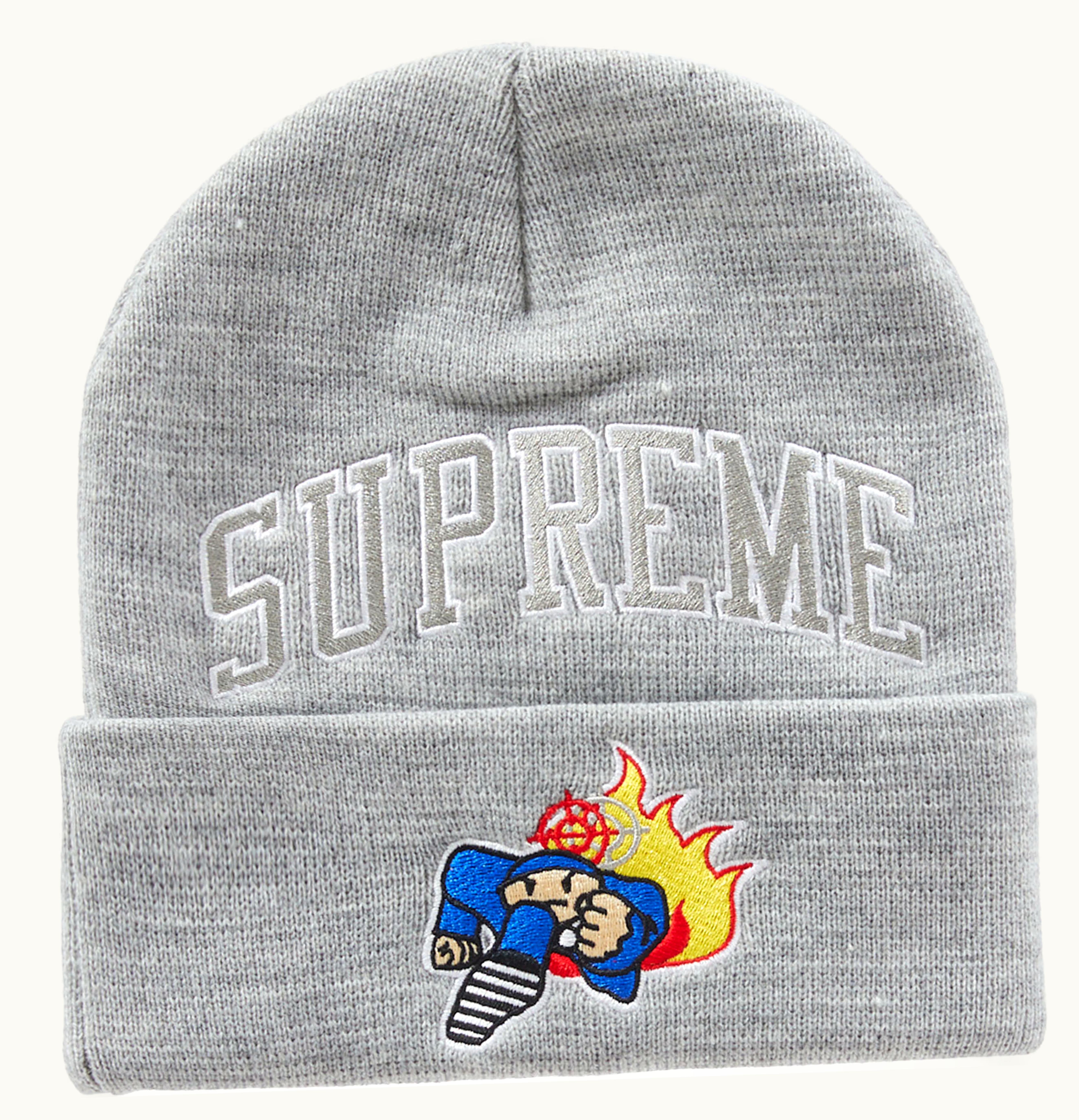 Supreme Supreme Duck Down Music Beanie Heather Grey