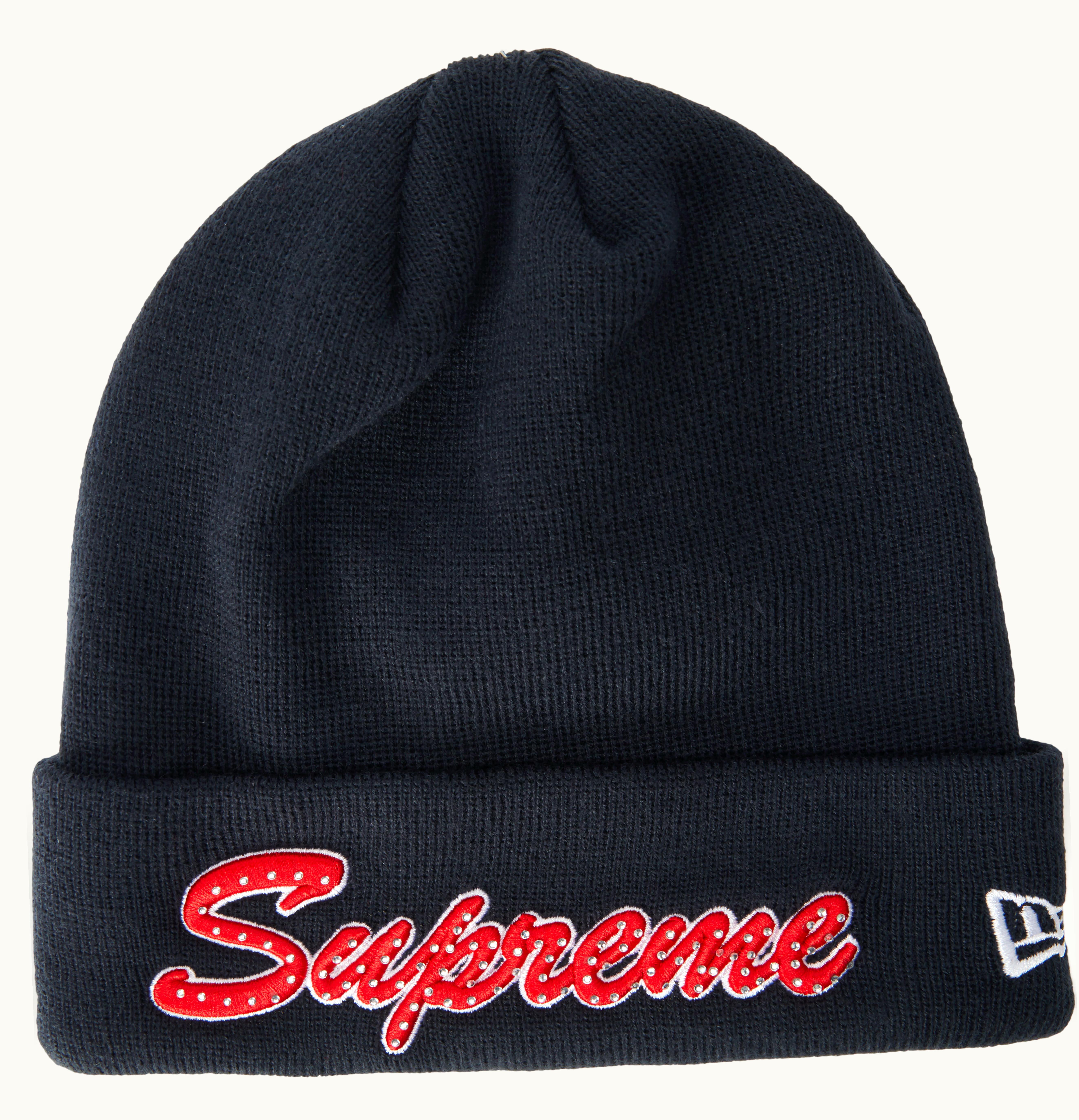 Supreme Supreme New Era Script Beanie FW18 Navy