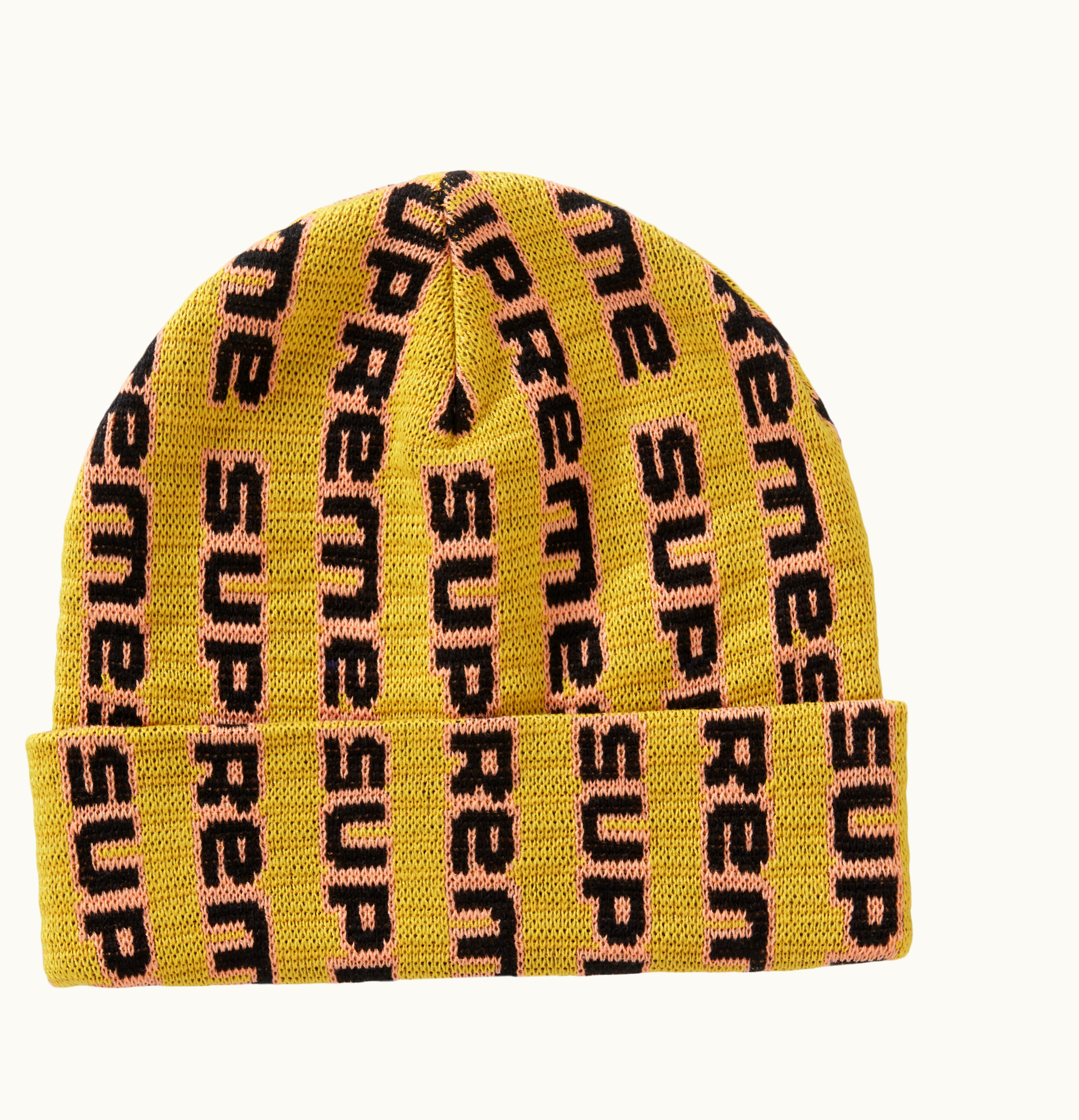 Supreme Supreme Vertical Logo Beanie Acid Yellow