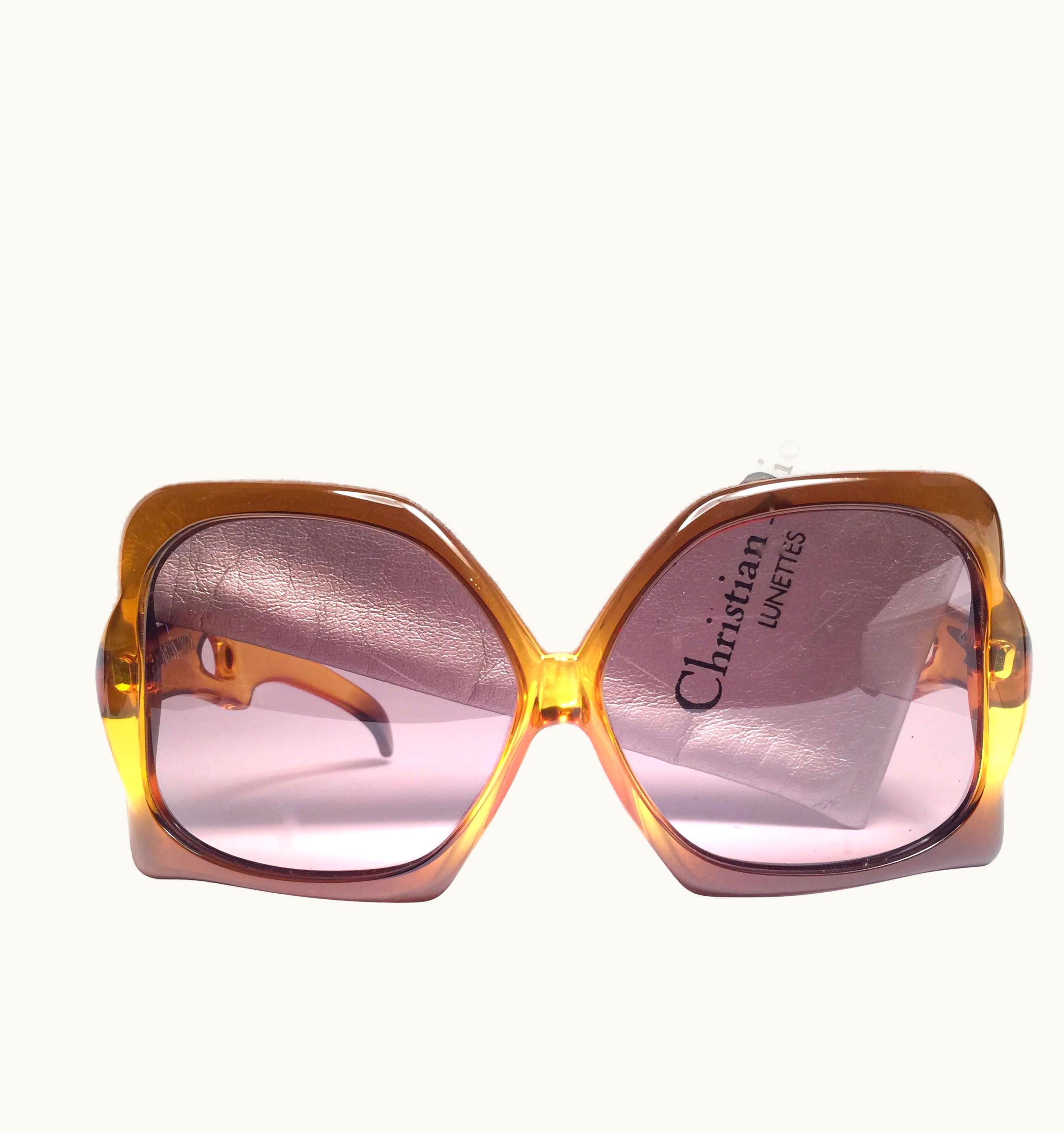 Dior Christian Dior Vintage Miss Dior Oversized Optyl Sunglasses, 1970s