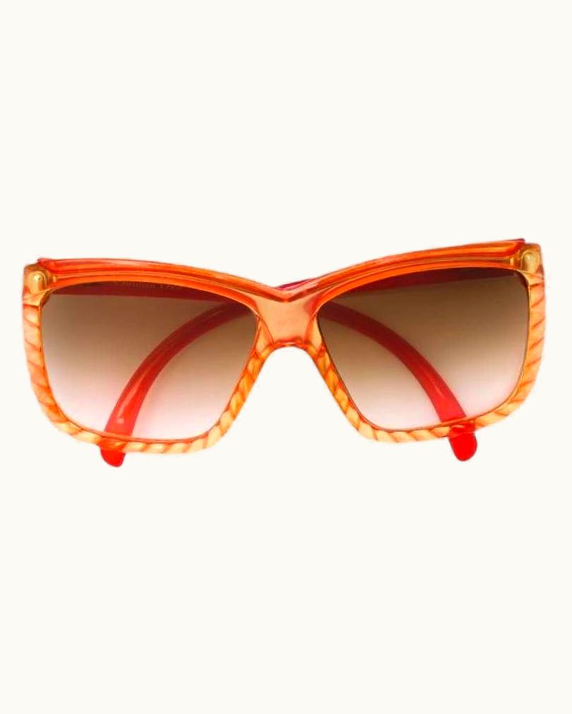 Dior 70s Christian Dior Vintage Orange Acetate Sunglasses