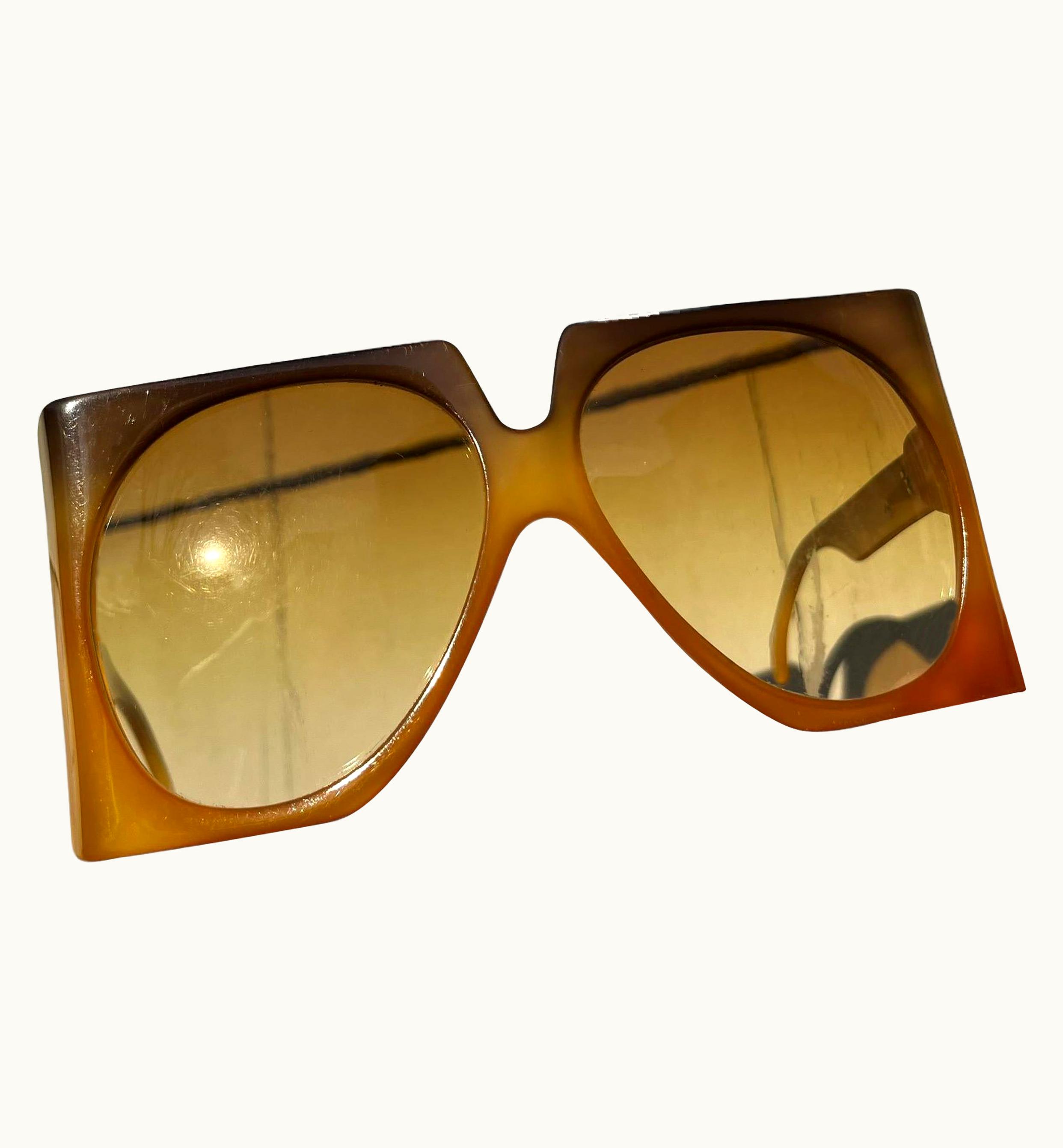Dior Vintage 1970s Christian Dior Oversize Square Sunglasses