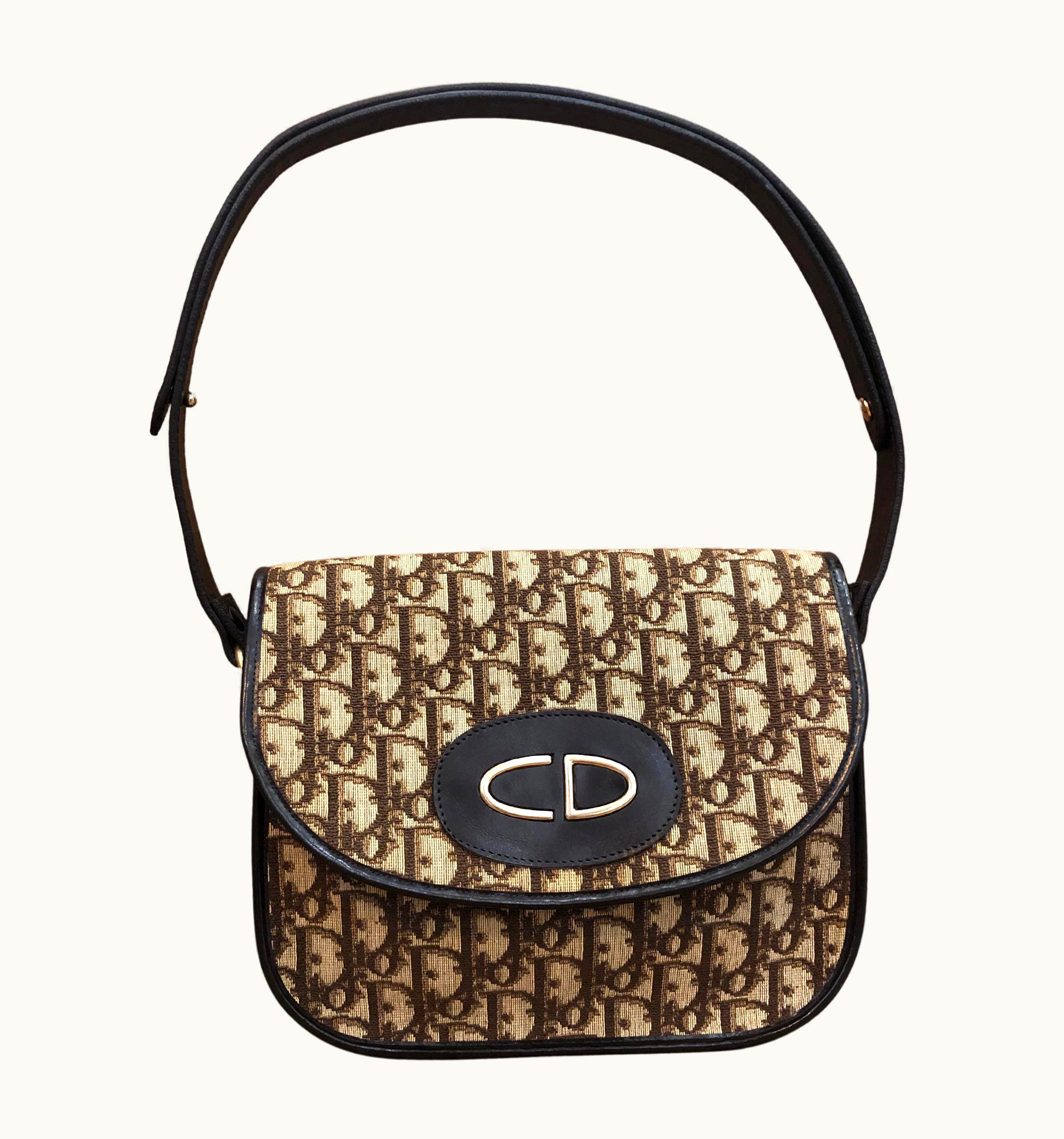 Dior Vintage Christian Dior Brown Trotter Shoulder Bag