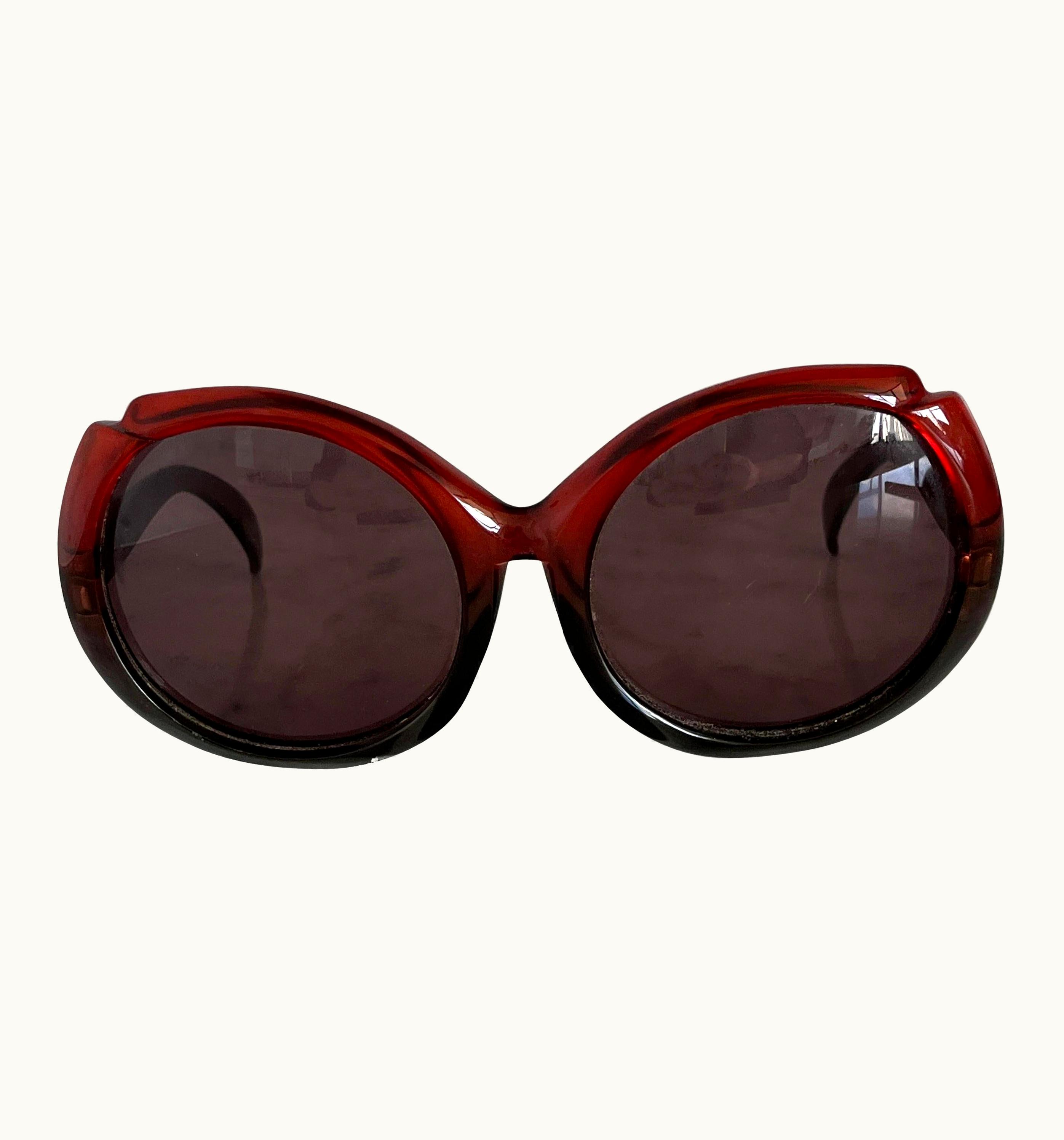 Dior Vintage 1970' Christian Dior Two Tone Oversized Sunglasses