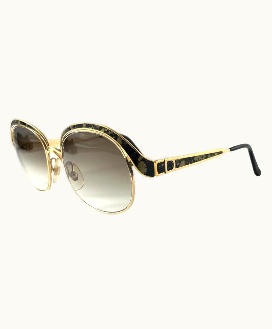 Dior Vintage Christian Dior Gold & Mosaic Sunglasses Made In Austria