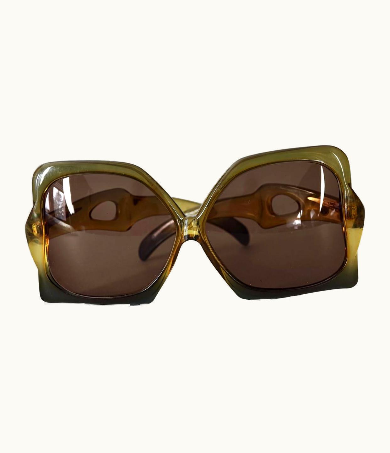 Dior Vintage 1970s Christian Dior Oversized Butterfly Space Age Sunglasses