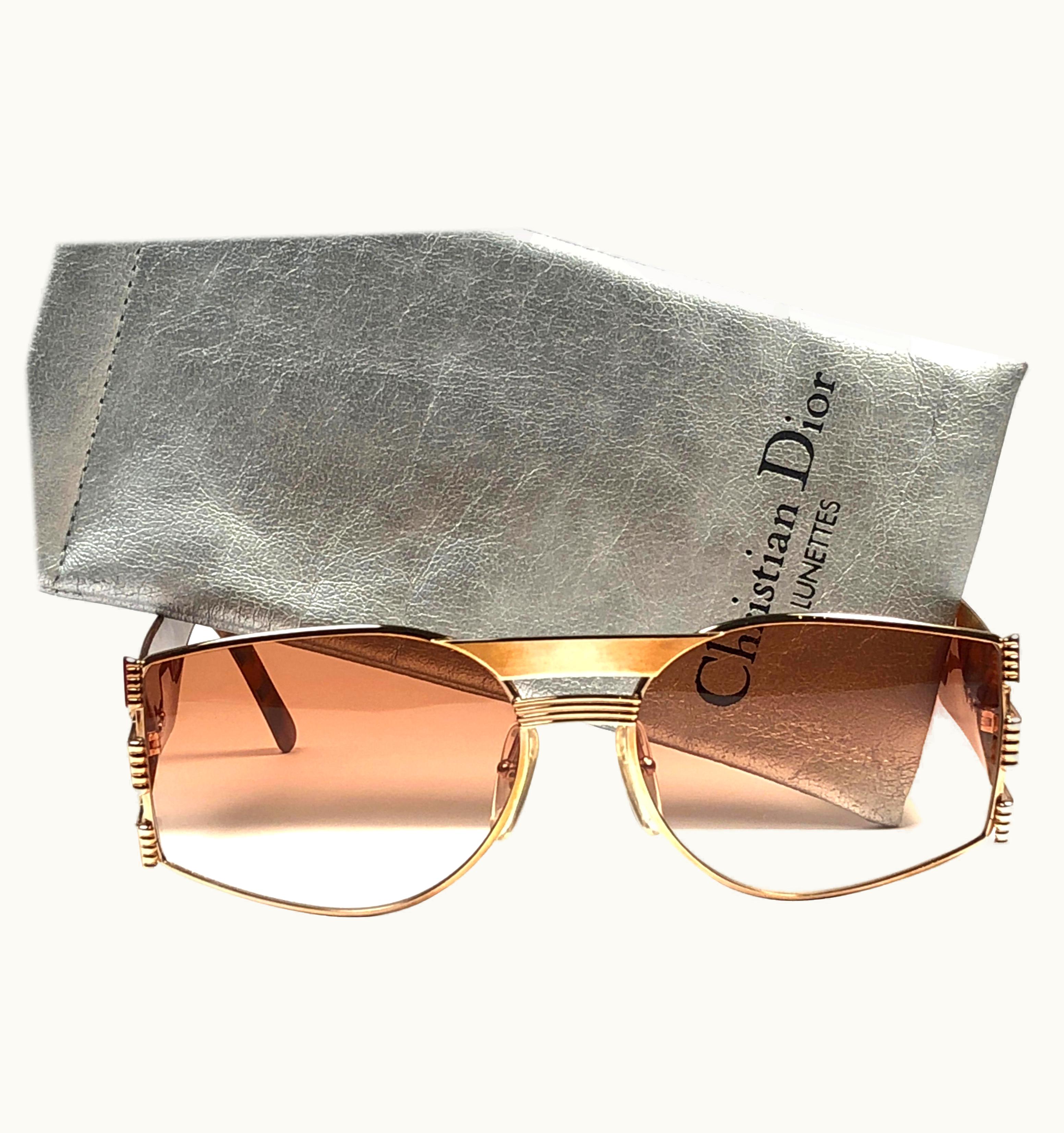 Dior Vintage Christian Dior 2562 Gold & Tortoise 1980' Sunglasses