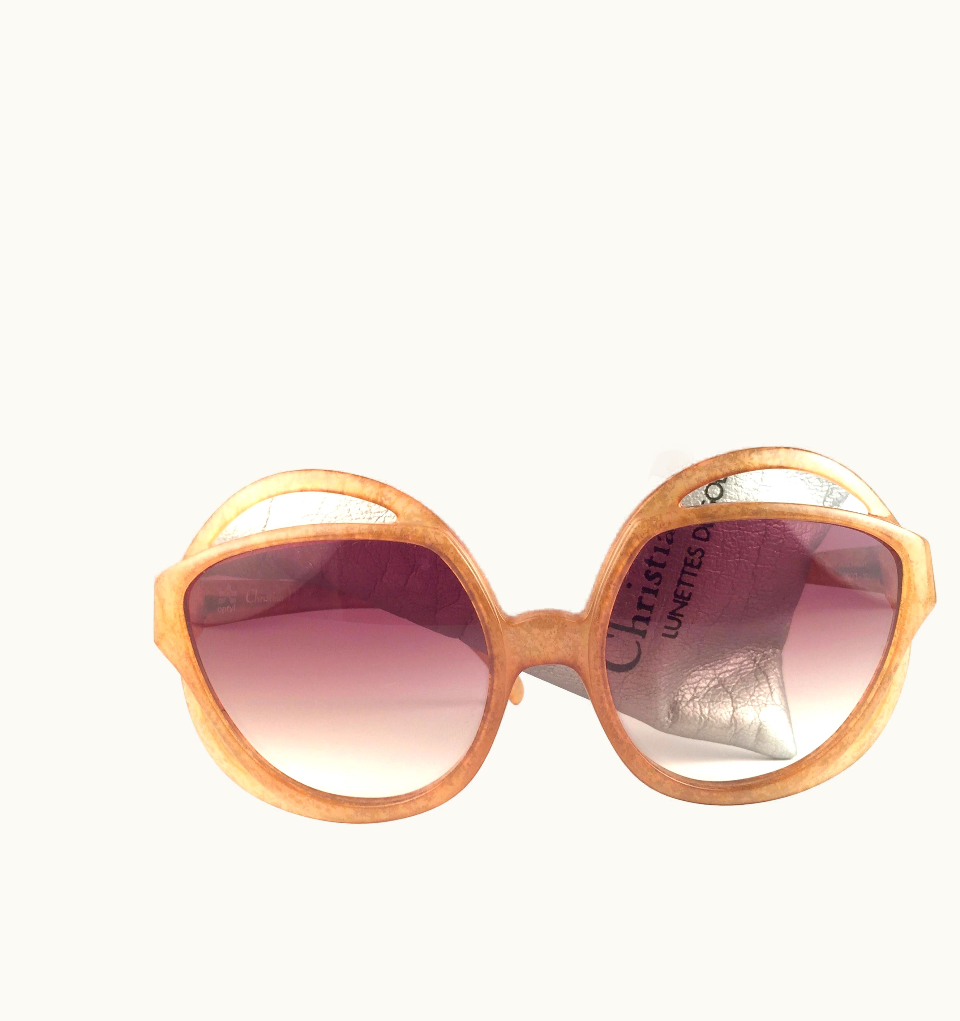 Dior Vintage Christian Dior 2027 30 Amber Jasped Optyl Sunglasses