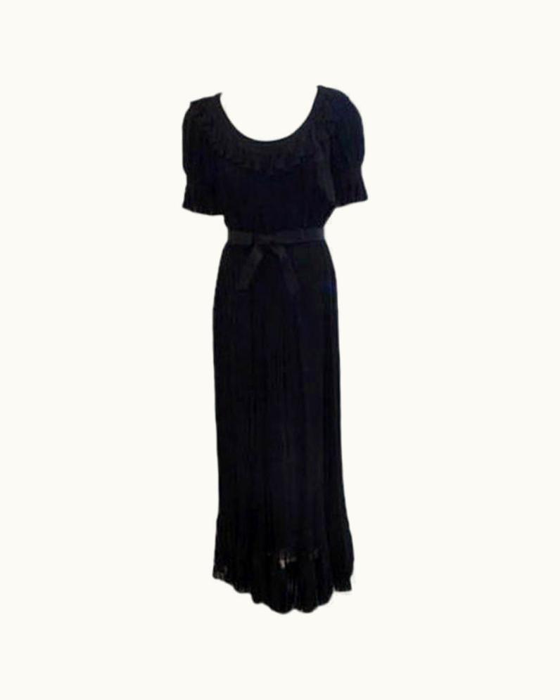 Dior Christian Dior Haute Couture Pleated Chiffon Gown, Betsy Bloomingdale 1974