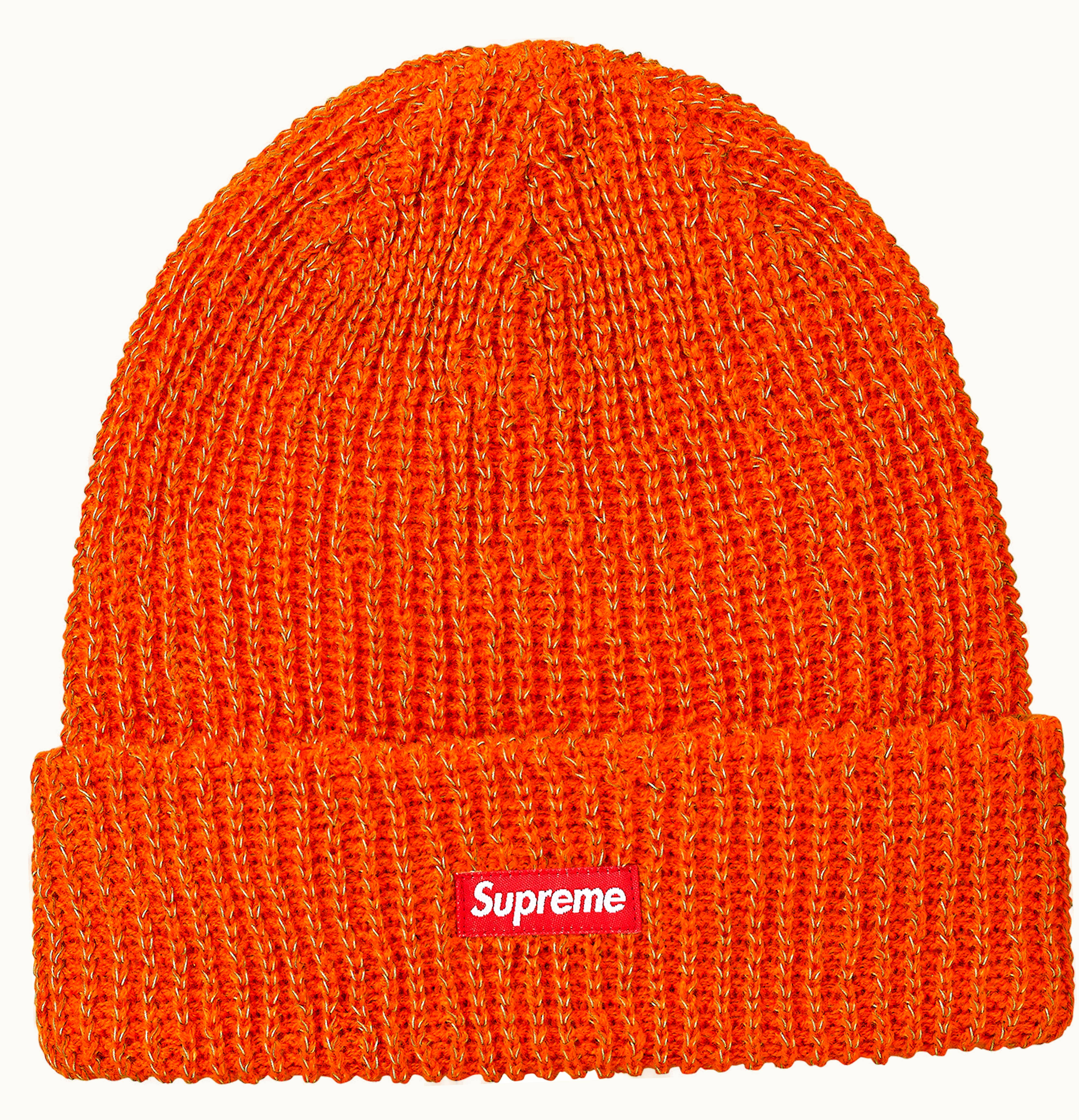 Supreme Supreme Reflective Loose Gauge Beanie Orange