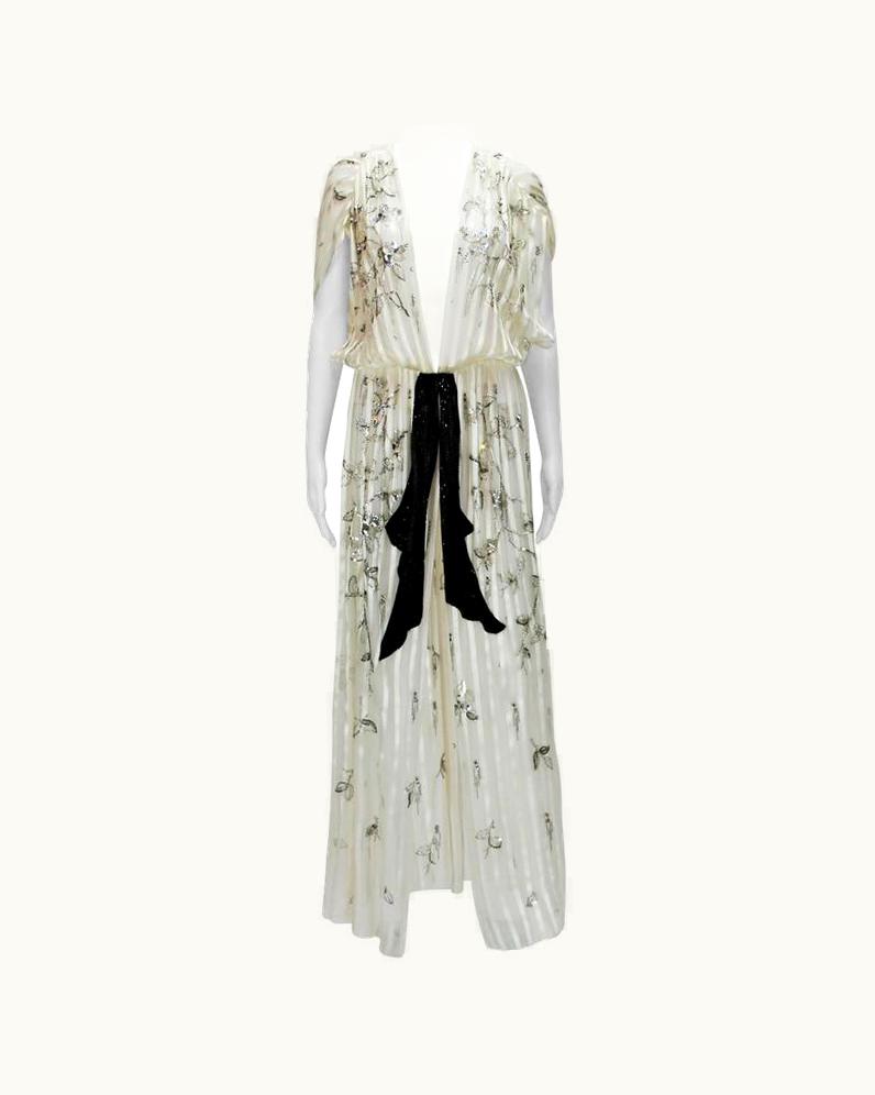 Dior Christian Dior Printemps-Ete 1979 Numbered Beaded Embroidered Dress Duster UZ0568801