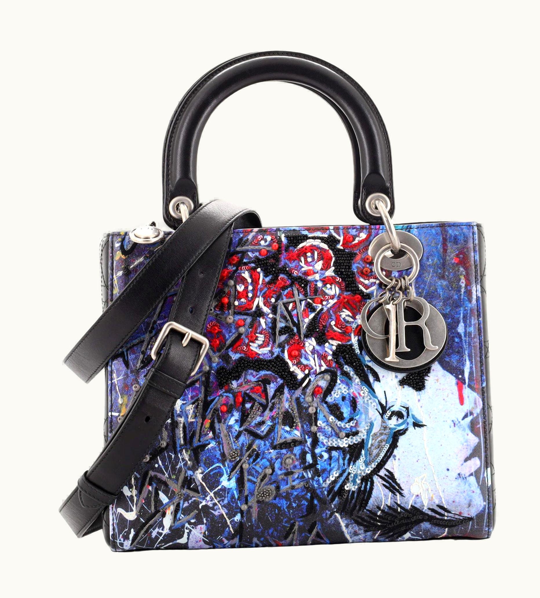 Dior Christian Dior Lady Dior Art Bag Limited Edition Betty Mariani Embellished Lambs