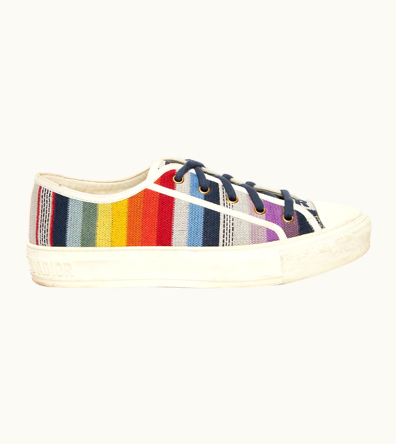 Dior Christian Dior Women' Walk N Dior Stripe Multicolour Logo Sneakers