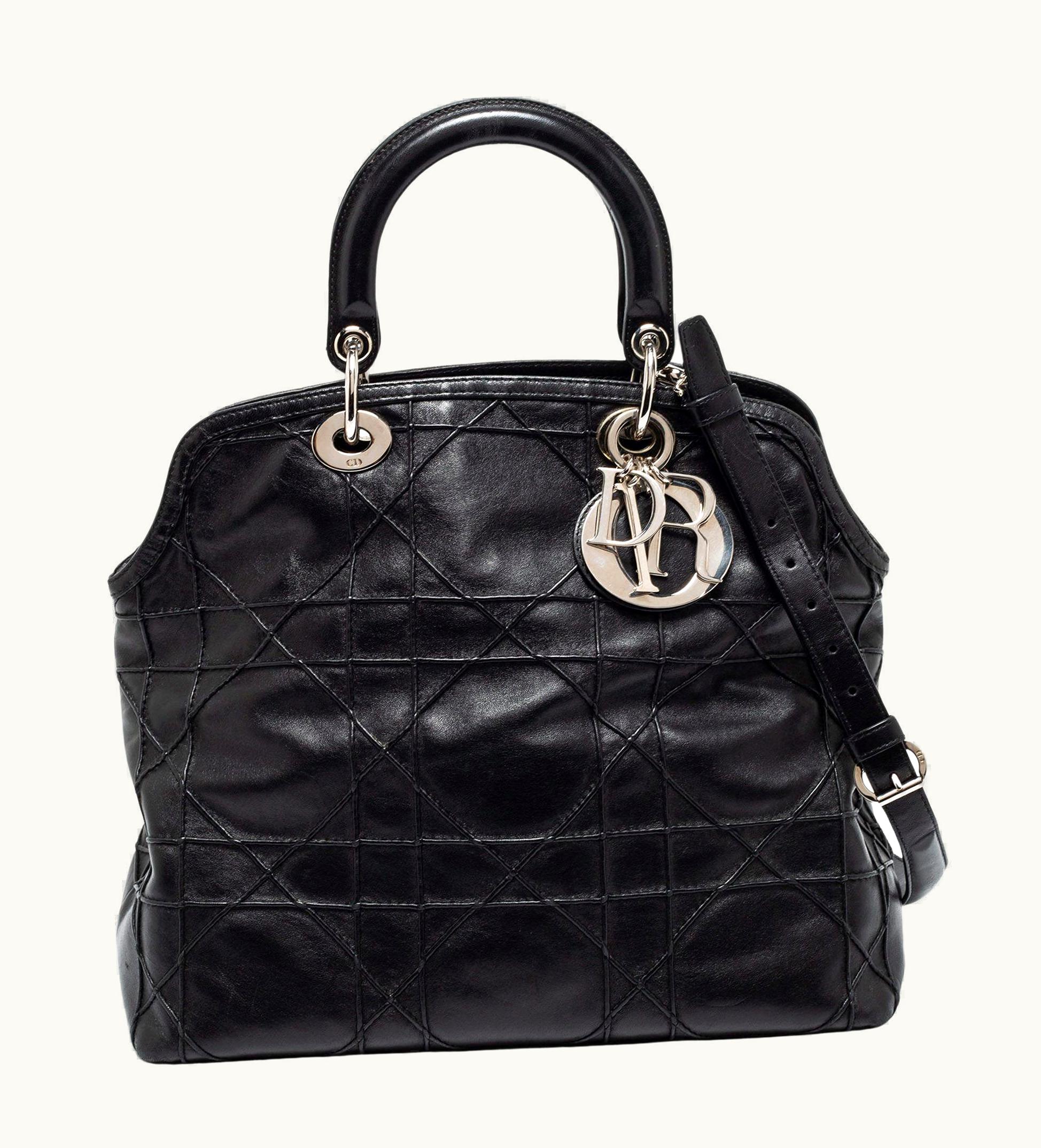 Dior Black Quilted Leather Granville Tote