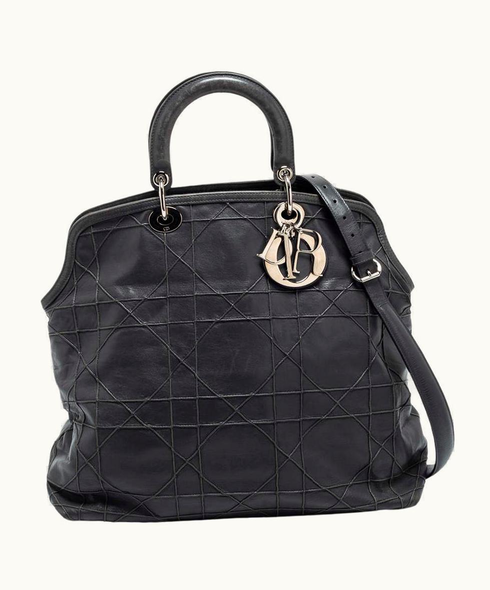 Dior Grey Cannage Leather Granville Tote