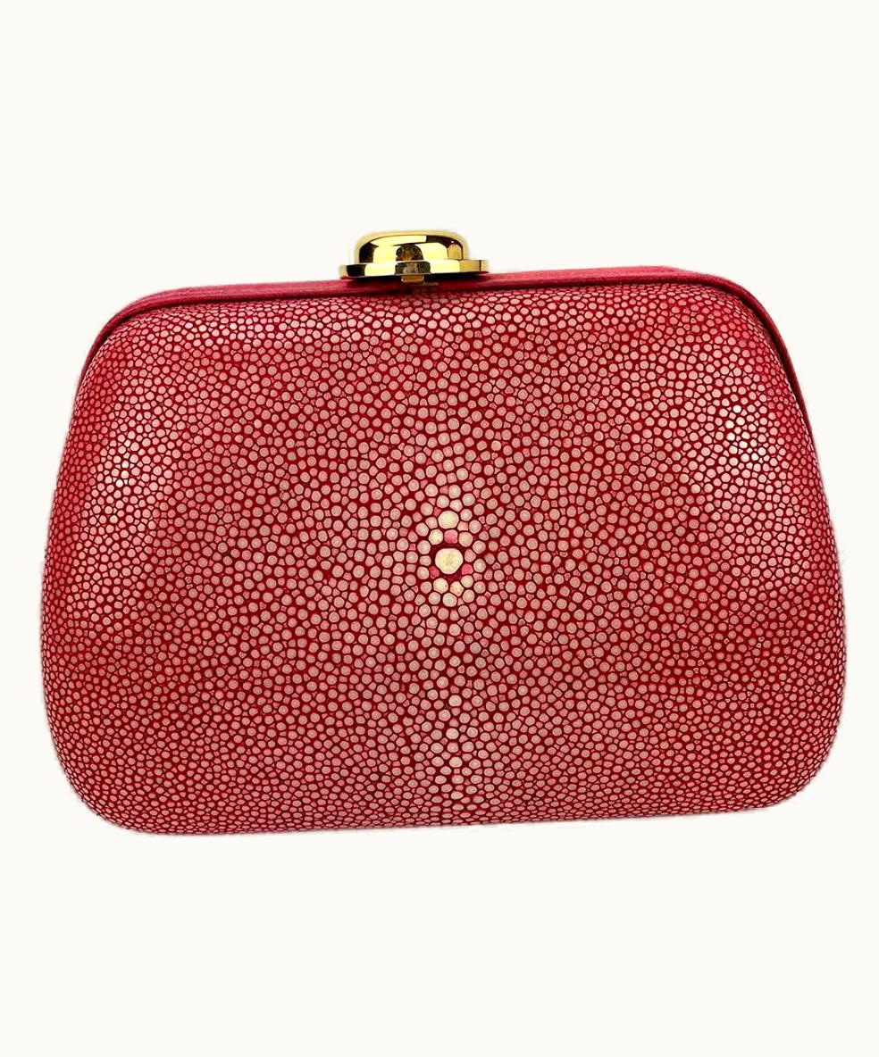 Dior Christian Dior Pink Galuchat Stingray Clutch