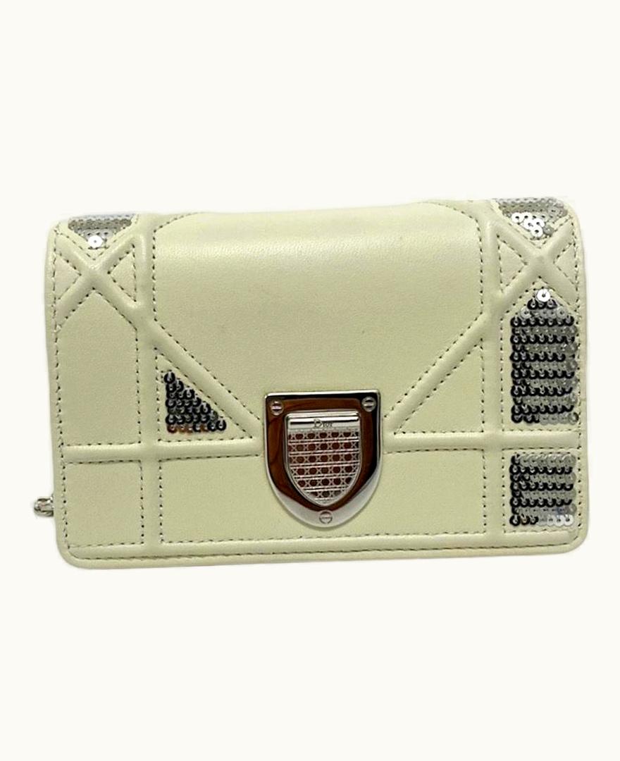 Dior Dior Diorama MIni White Leather Bag