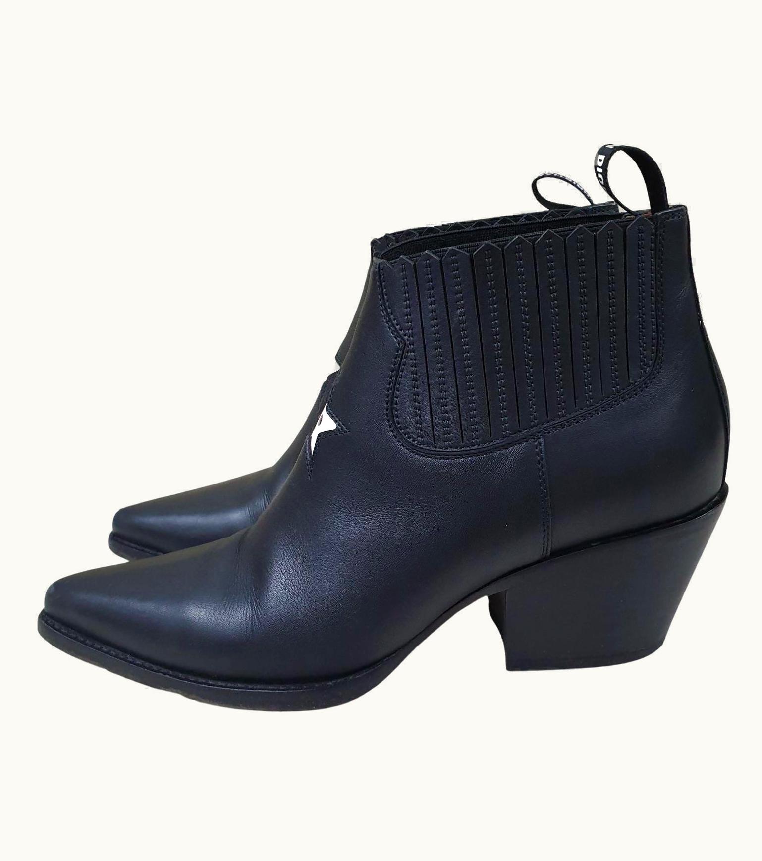 Dior Christian Dior Star Leather Western Boots