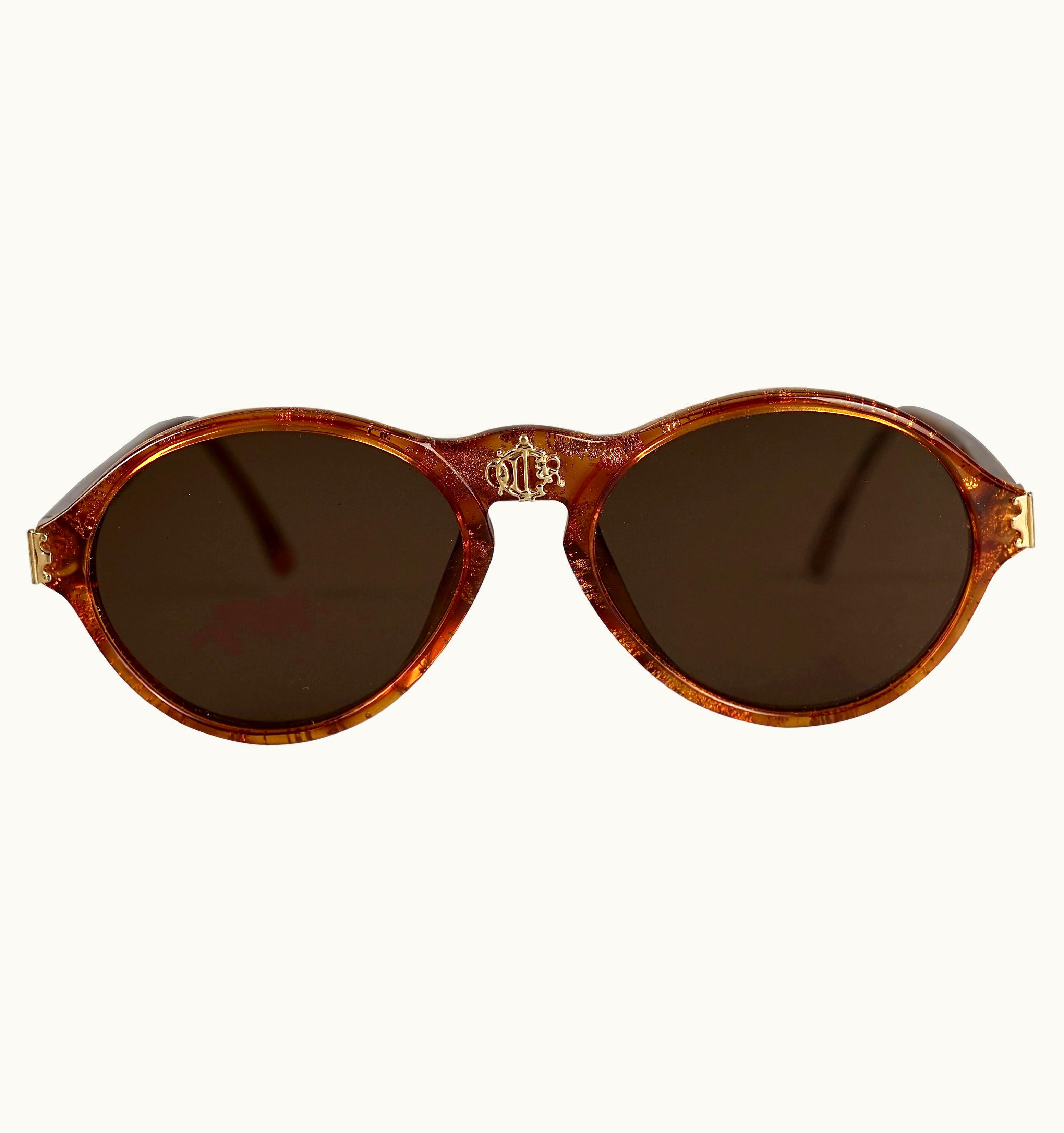 Dior Vintage Christian Dior Logo Insignia Tortoiseshell Sunglasses