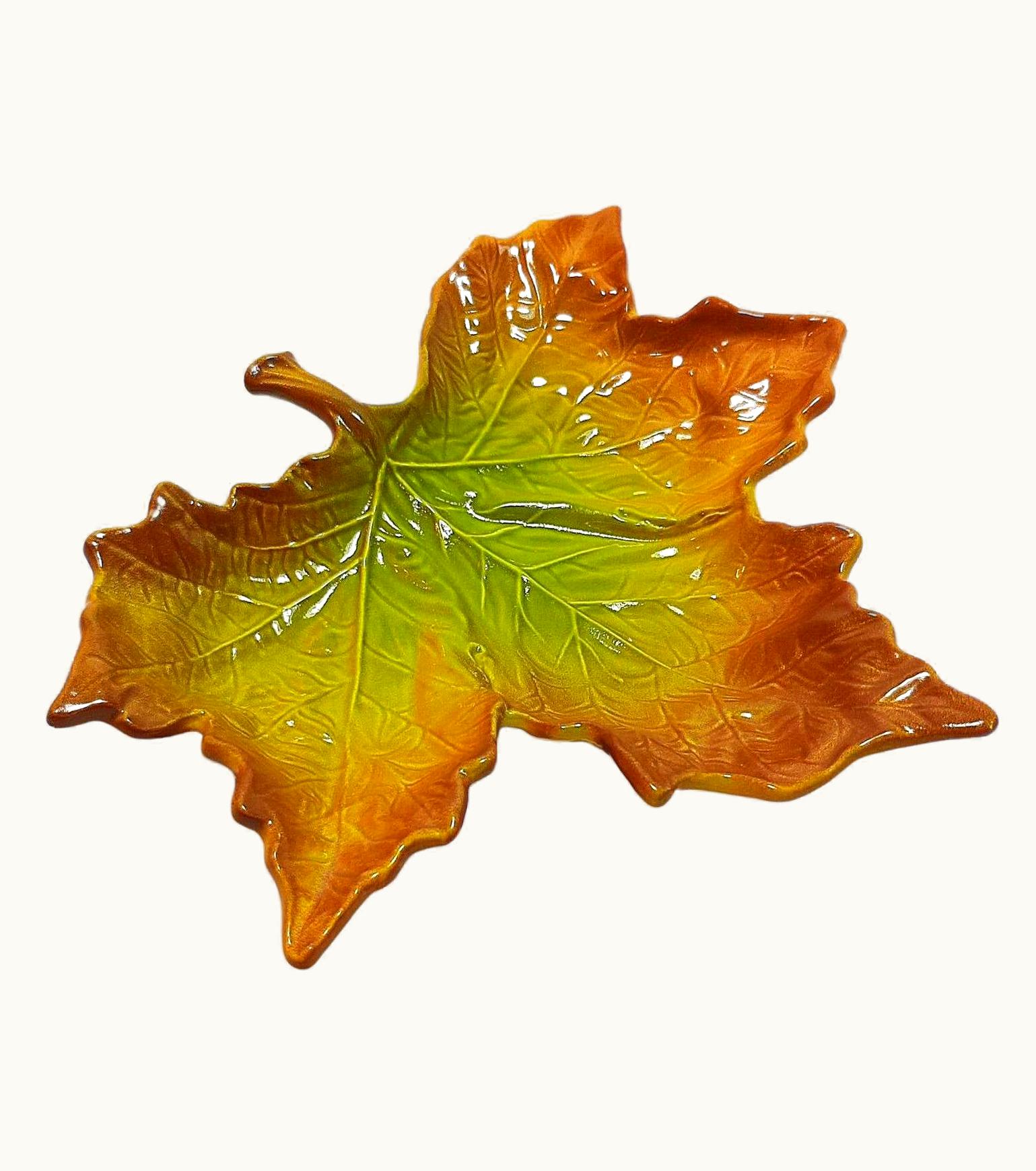 Dior 1990s Christian Dior Leaf Shaped Ceramic Bowl